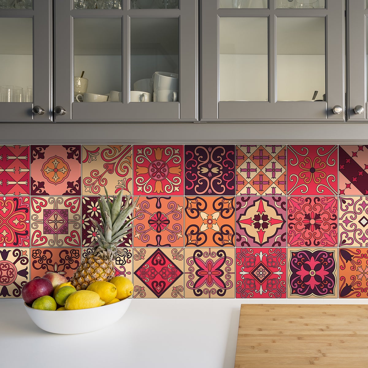 24 vinilos azulejos azulejos eraldo - adhesivo de pared - revestimiento sticker mural decorativo - 24stickers10x10cm