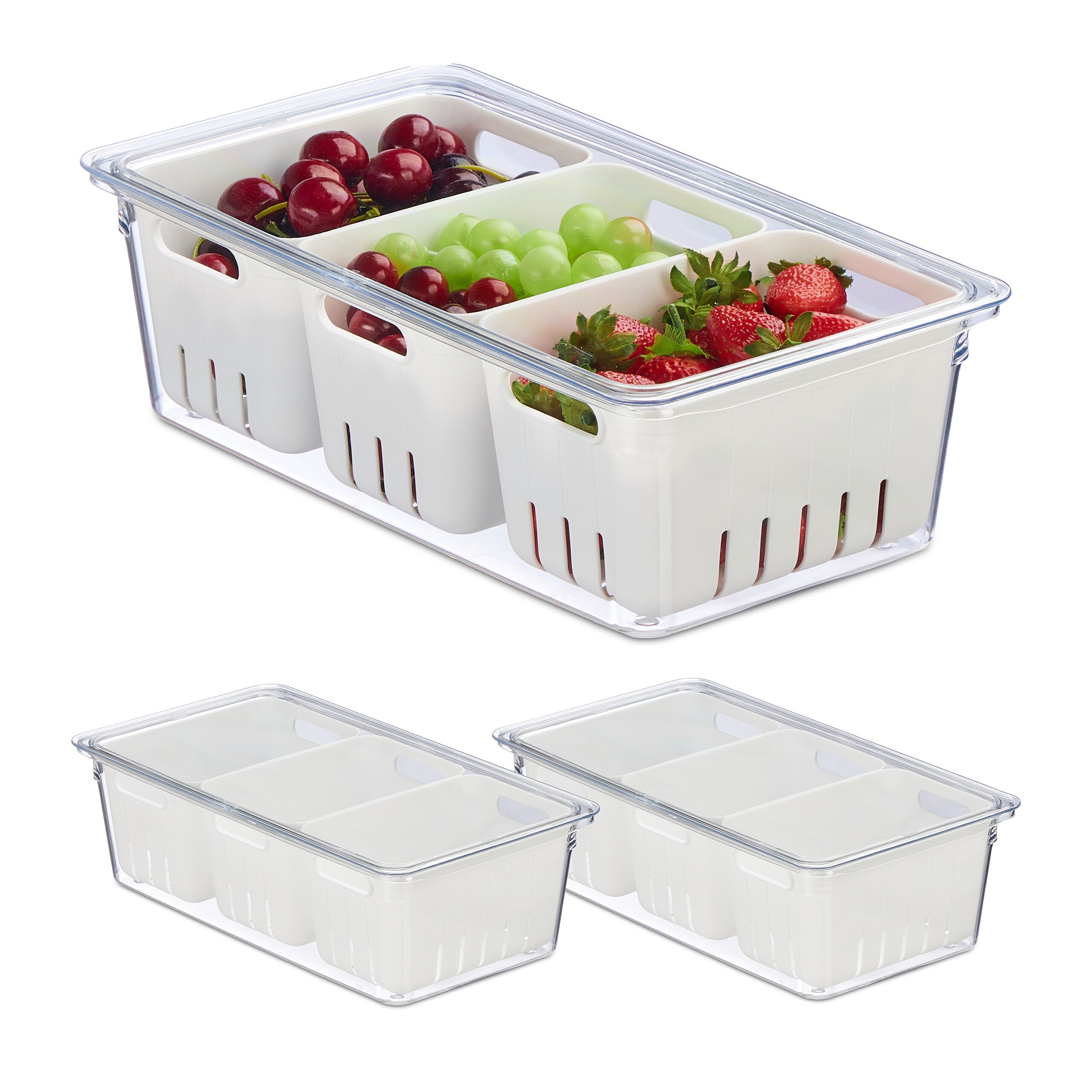 Boîte rangement 27L transparent renforcée couvercle clipsable