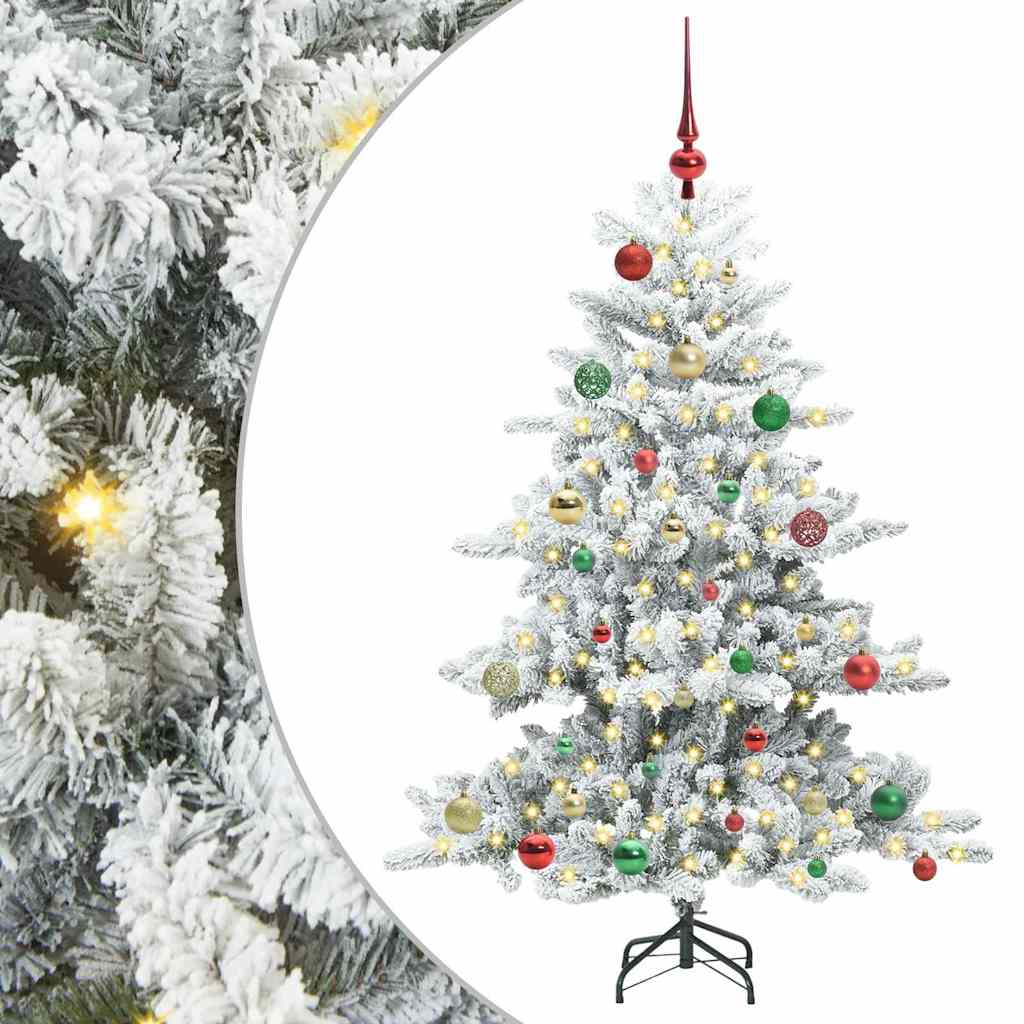 Sztuczna choinka z zawiasami z 150 diodami LED 150 cm PVC