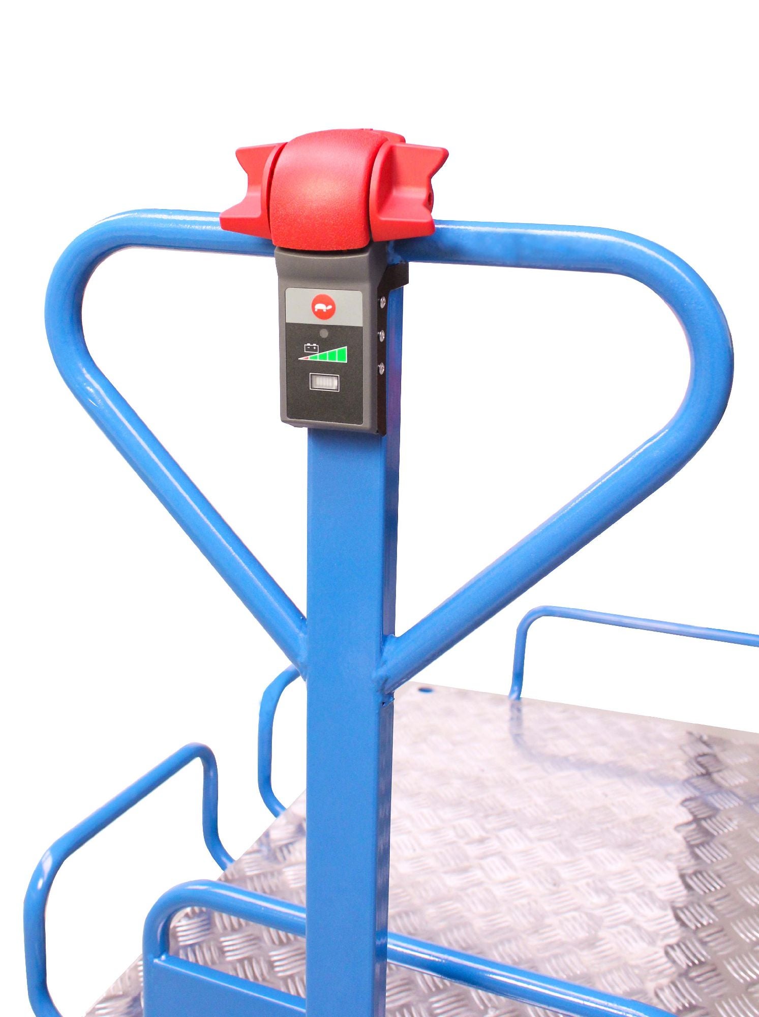 Chariot éléctrique à ridelles amovibles plateau alu 400kg 1210x850mm - batterie 36V / 12Ah MW Tools EP400L - 4