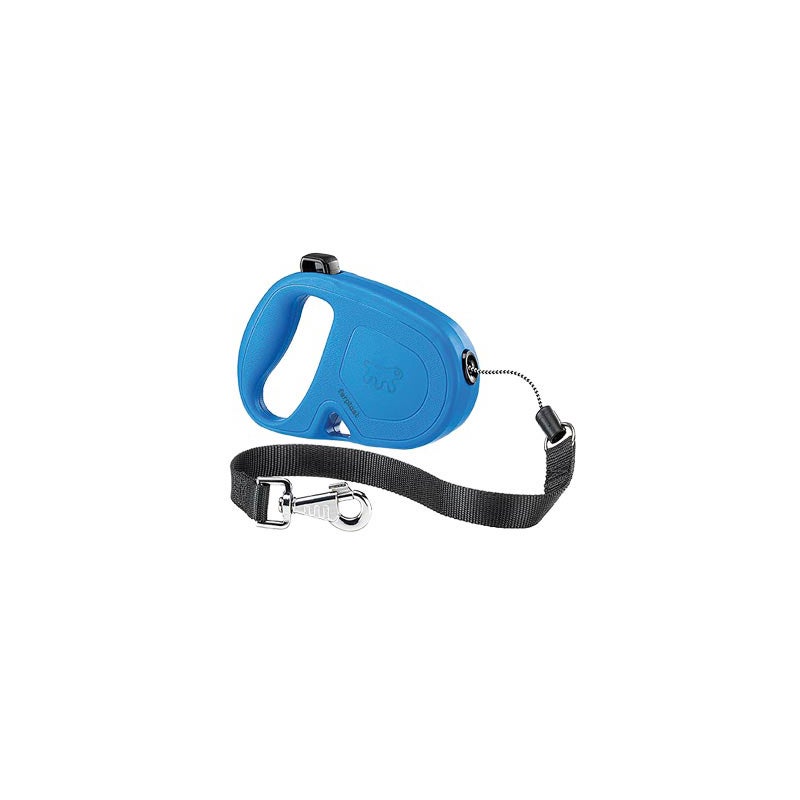 Ferplast Uitschuifbare hondenriem FLIPPY ONE, riem voor grote honden tot 50 kg, uittrekbare riem max. 5 m. Enkele vergrendel- en ontgrendelingsknop, zwart