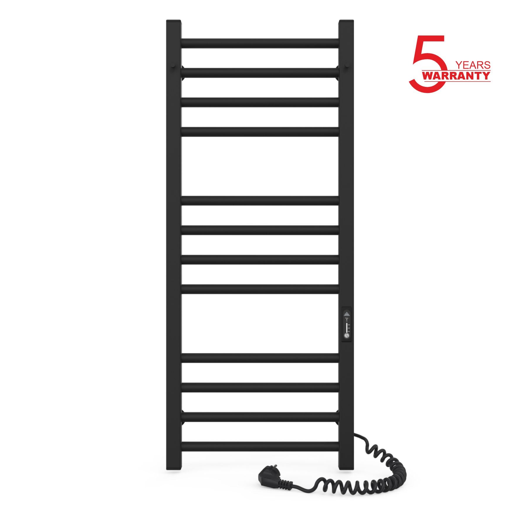 Grzejnik łazienkowy elektryczny ALFA 500x1200 z minutnikiem ECO, 225W, Czarny