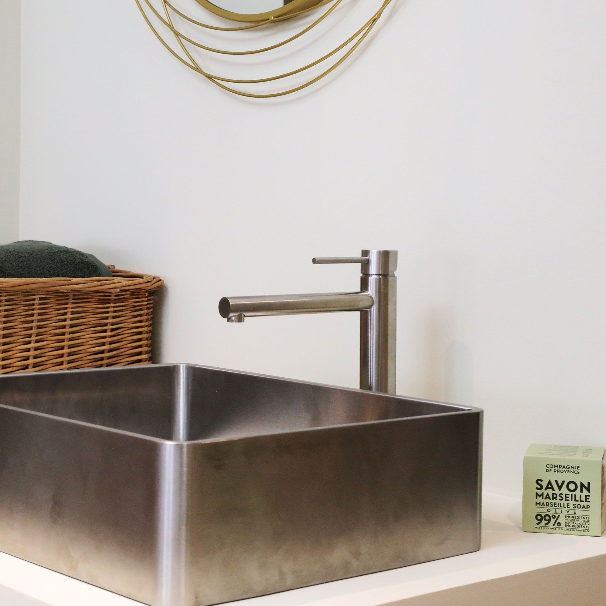 Luisa bateria miedziana umywalkowa wysoka stal nierdzewna