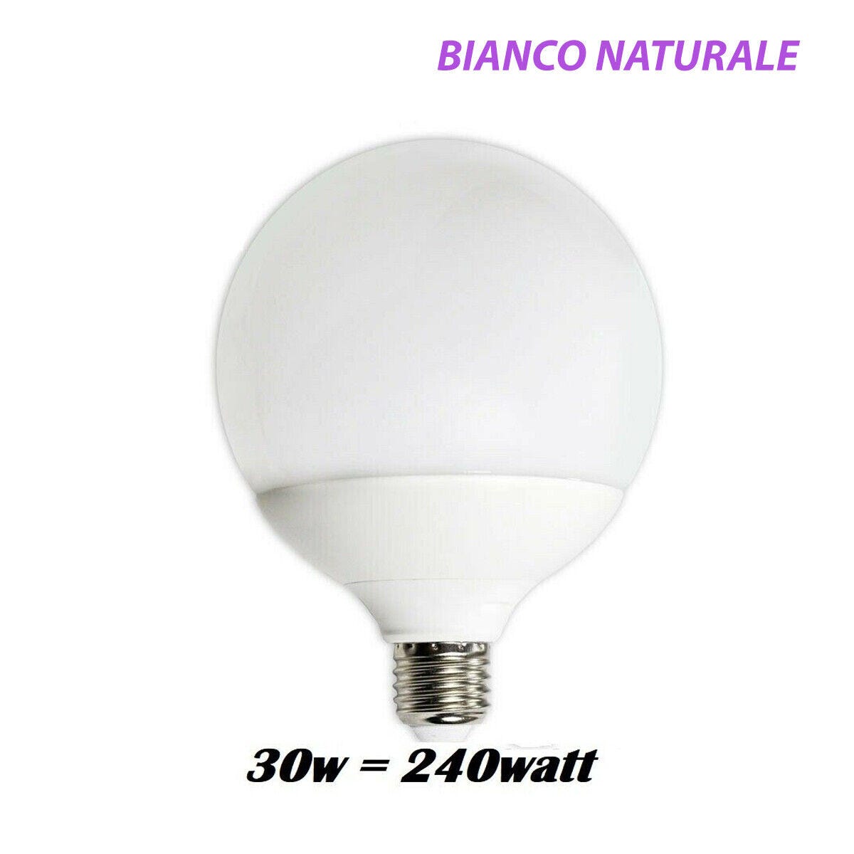 LAMPADINA LED 2835 E27 BULB SPIRALE G150 GLOBO 30W=240W LUCE CASA 4000K NATURALE - PagineGialle - Foto 13