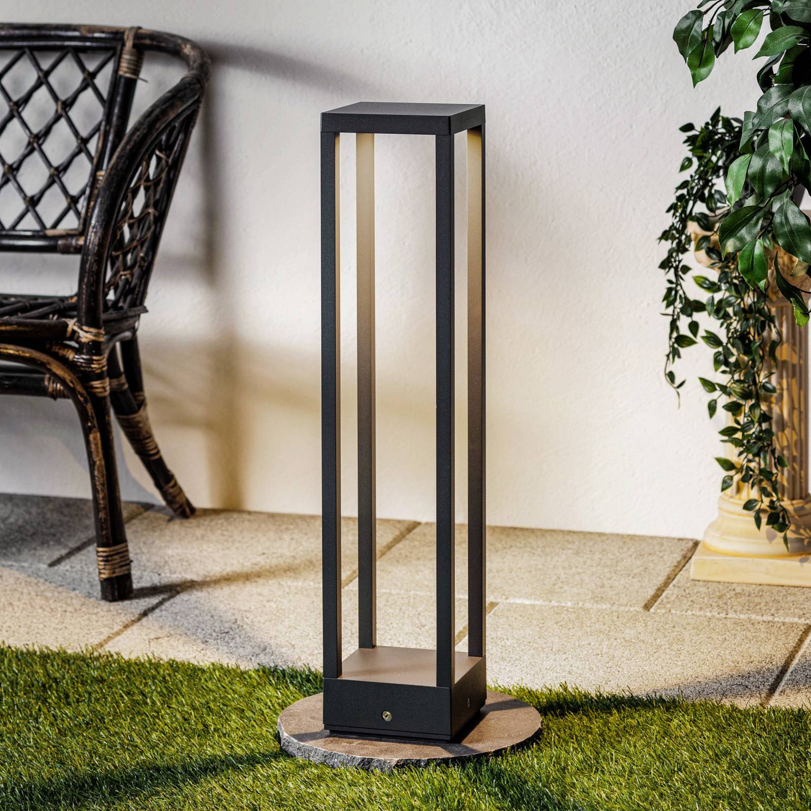 Lucande Lampione A LED Marius, 100 Cm, Lampioncino, Paletto Luminoso Lampada Da Viale Lampione 93043210