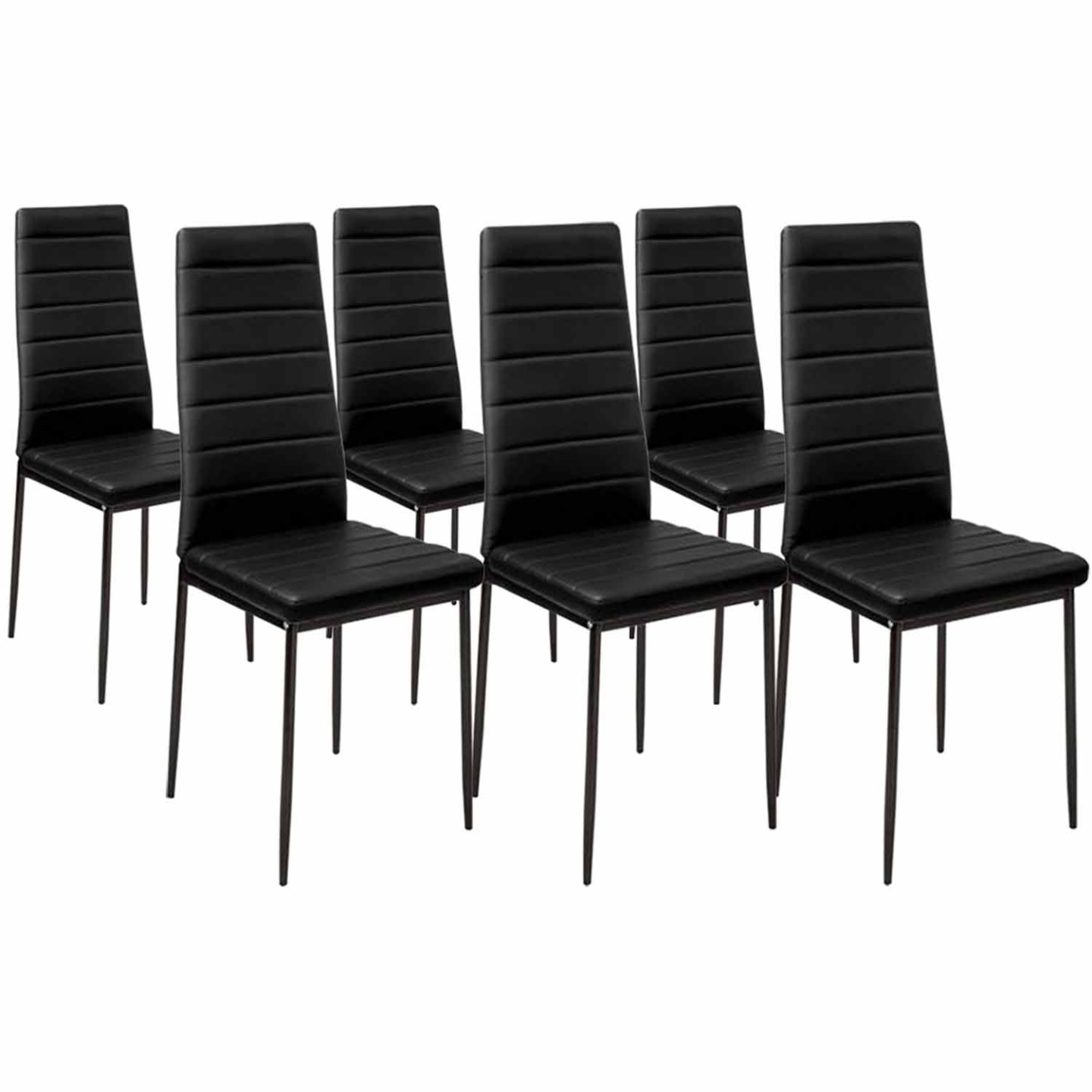 Lot de 6 chaises ROMANE noires pour salle à manger - 2