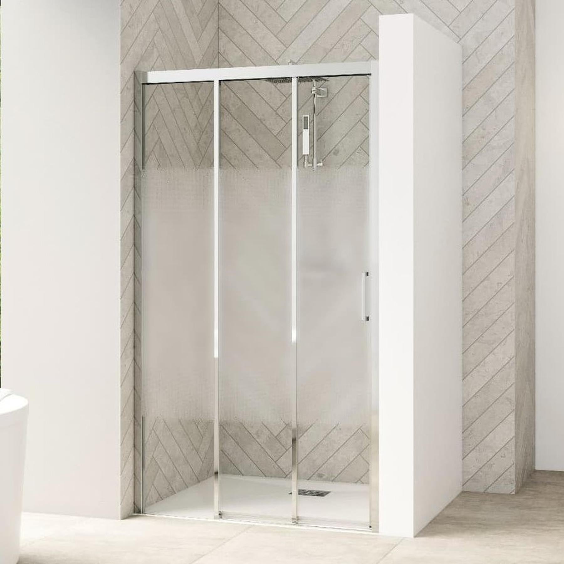 Mexen Velar porte de douche coulissante 110 cm, dépoli, blanc - 871-110