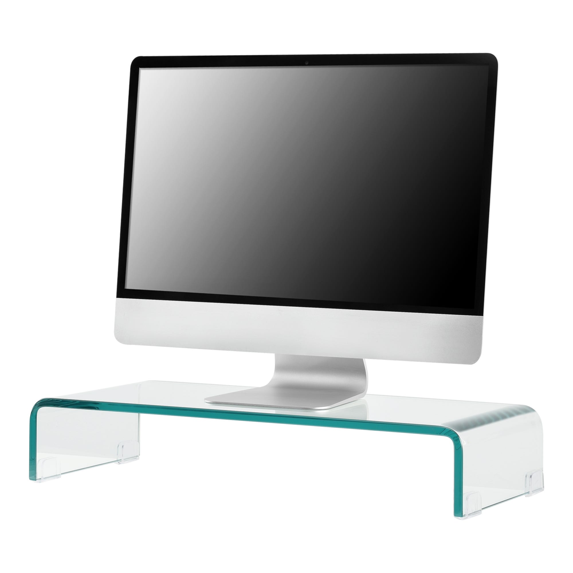 Supporto Rialzo Monitor Regolabile 79-111 Cm | Per 2 Schermi | Con Portacellulare | Grigio Scuro | Materiale Truciolare - Foto 3