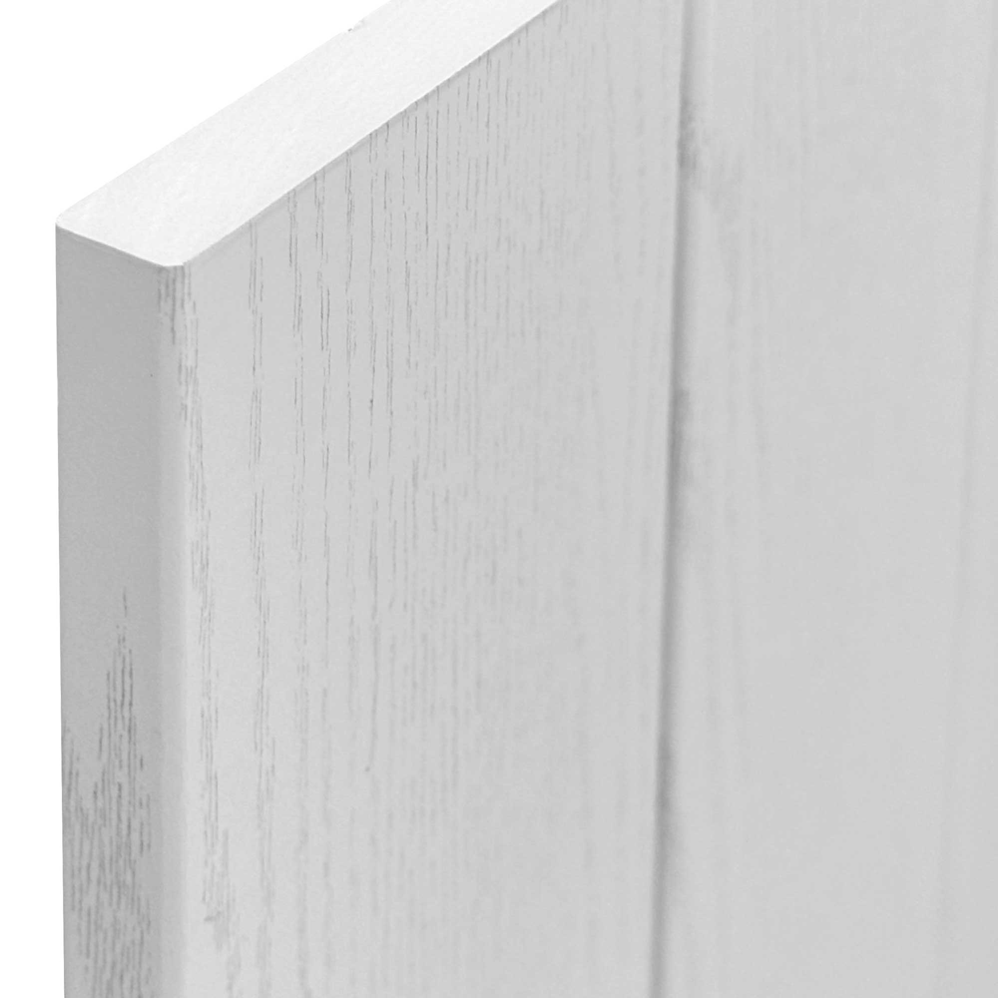 DHOME Cabecero de Madera reciclada DM Estilo Palet Vertical Cama Palets Herrajes incluidos (135cm, Blanco Madera) - 5