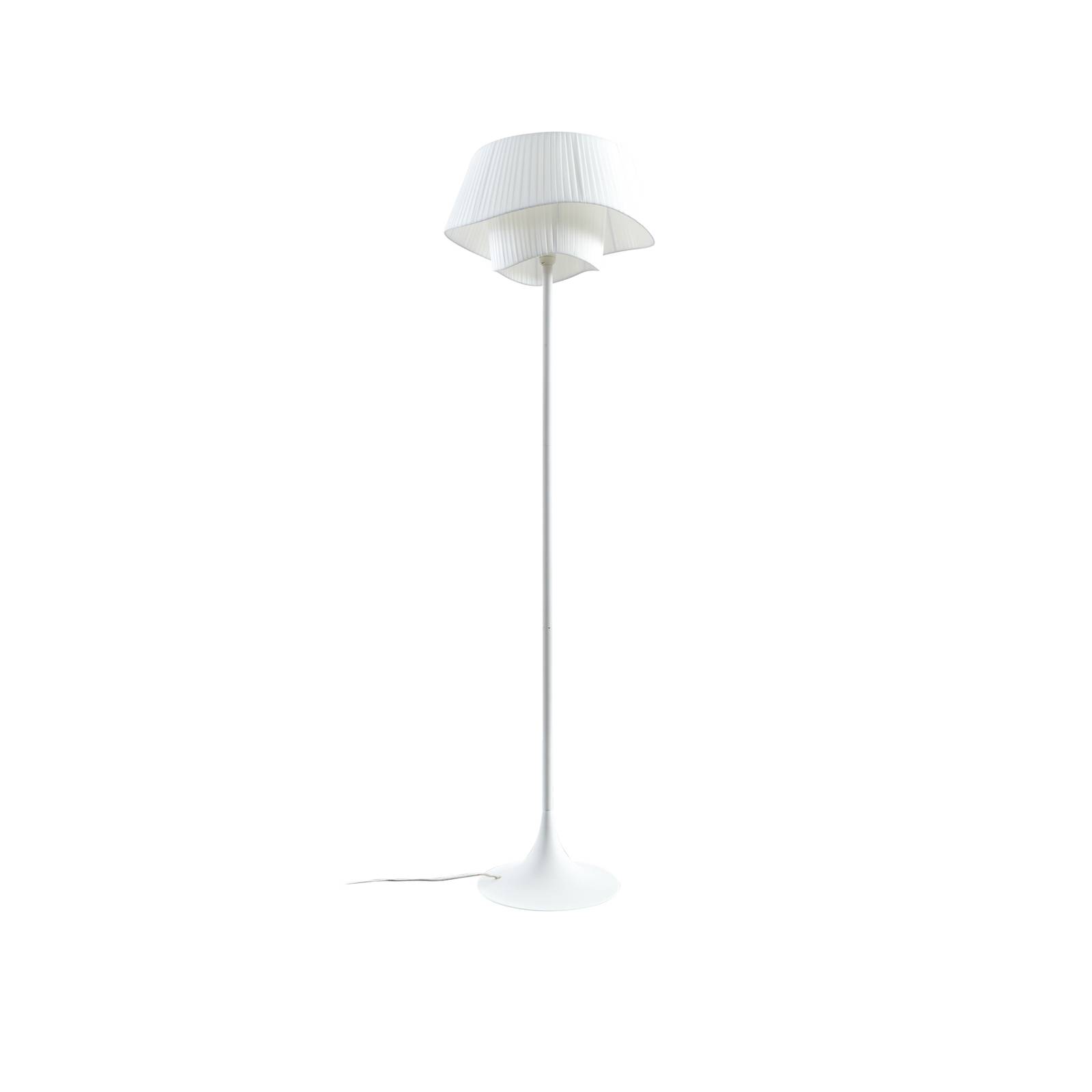Lindby lampe sur pied Eryndor, blanc, textile, Ø 47 cm, E27, Lampadaire ...