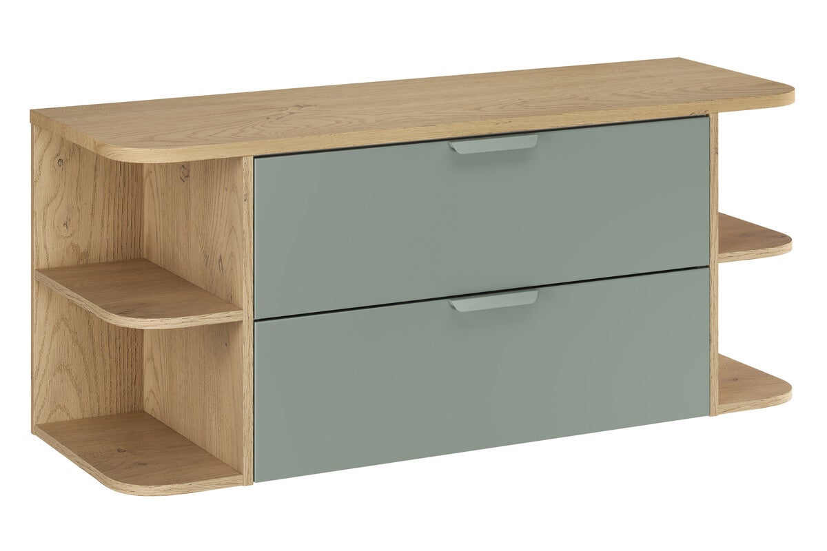 Szafka łazienkowa ASTER GREEN 120 cm zielony mat z blatem