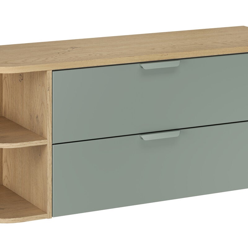 Szafka łazienkowa ASTER GREEN 120 cm zielony mat z blatem