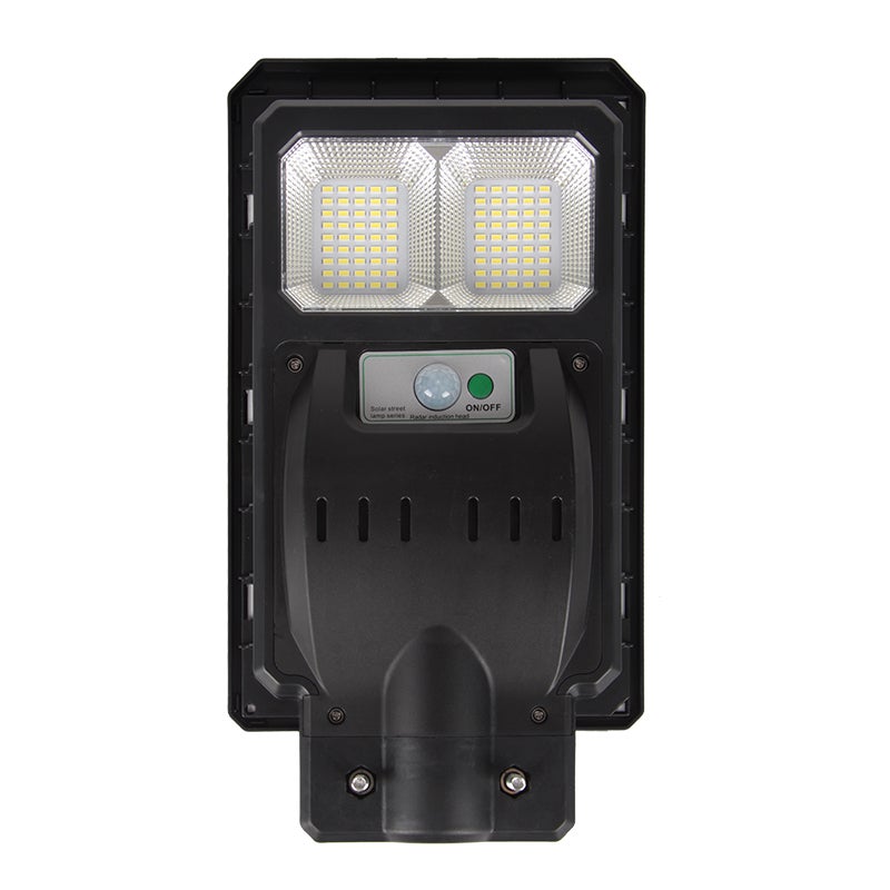 Lampa LED solarna uliczna ogrodowa 100W IP65 6000K z czujnikiem PIR i pilotem czarna MasterLED