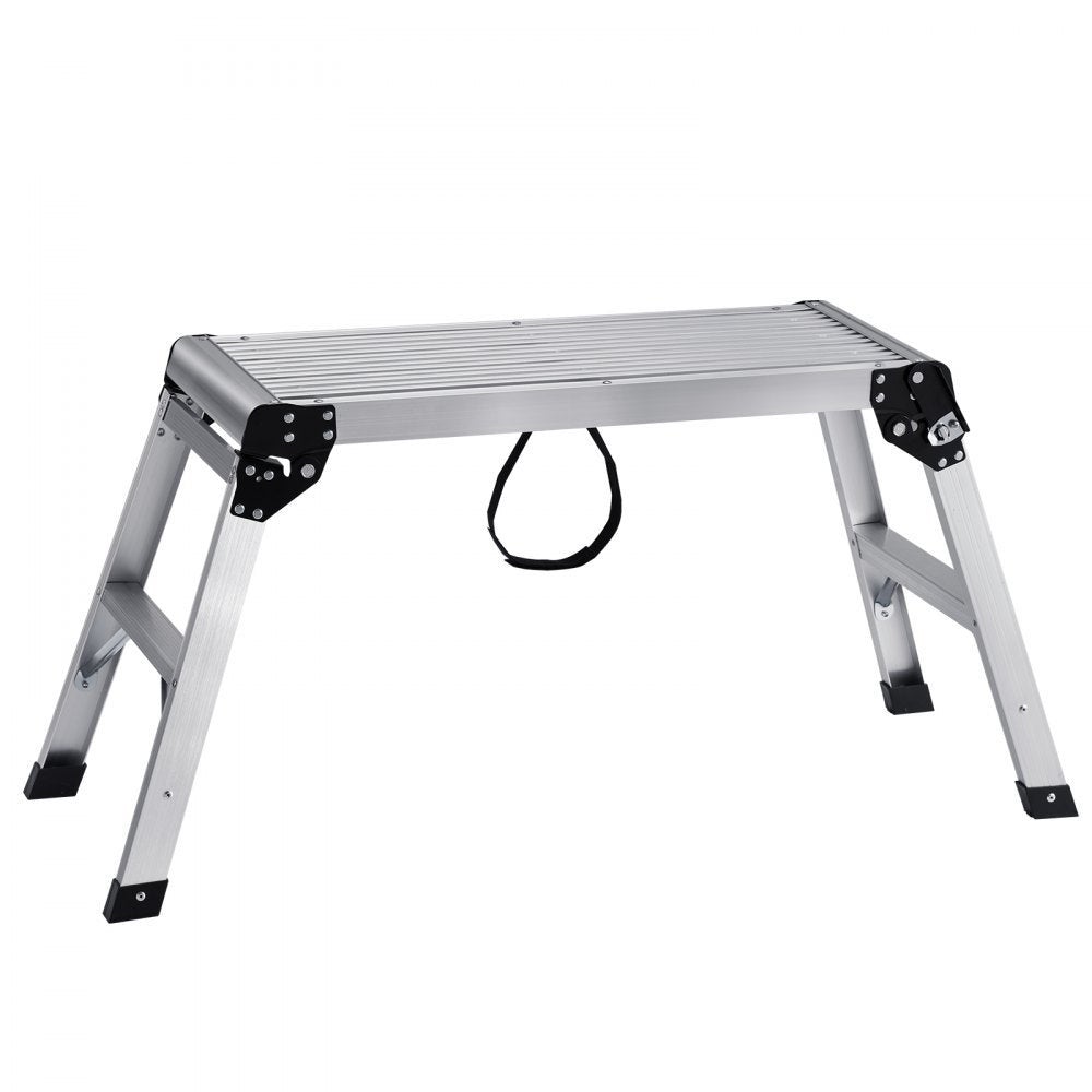 Essenza Plataforma De Trabajo Plegable, Carga De 150 Kg, Estructura De Aluminio, Escalera Con Pies Antideslizantes, Para Mantenimiento En Casa Y Taller Aluminio, Leroy Merlin