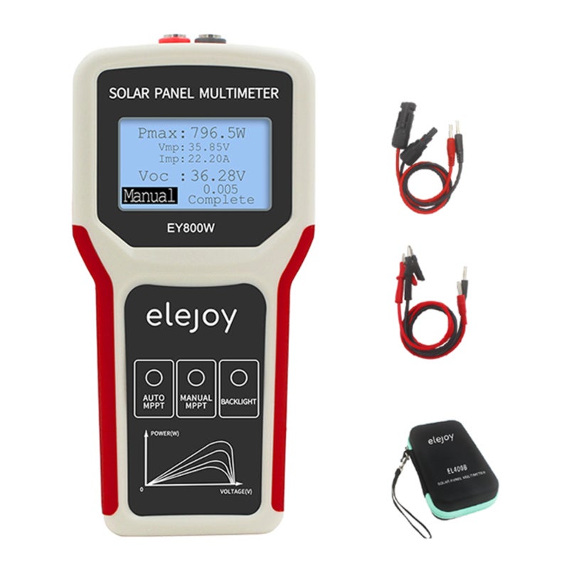Multimètre Panneau Solaire EY1600W Jadeshay - Testeur MPPT Puissance 5-1600W, Tension 12-60V, Courant 0-60A