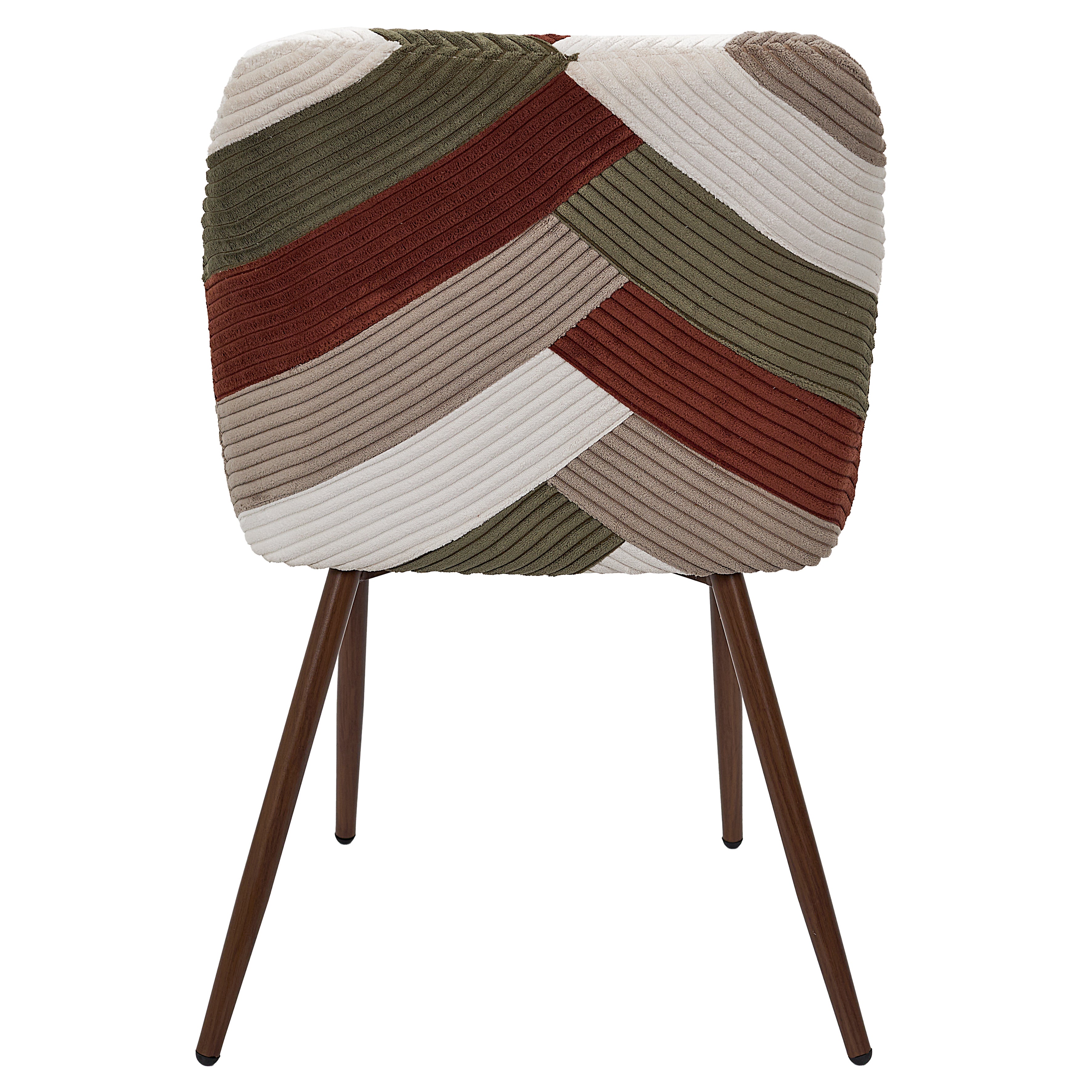 Lot De 2 Fauteuils - Home Deco Factory - Scott - Patchwork - Côtelé - Multicolore - 4