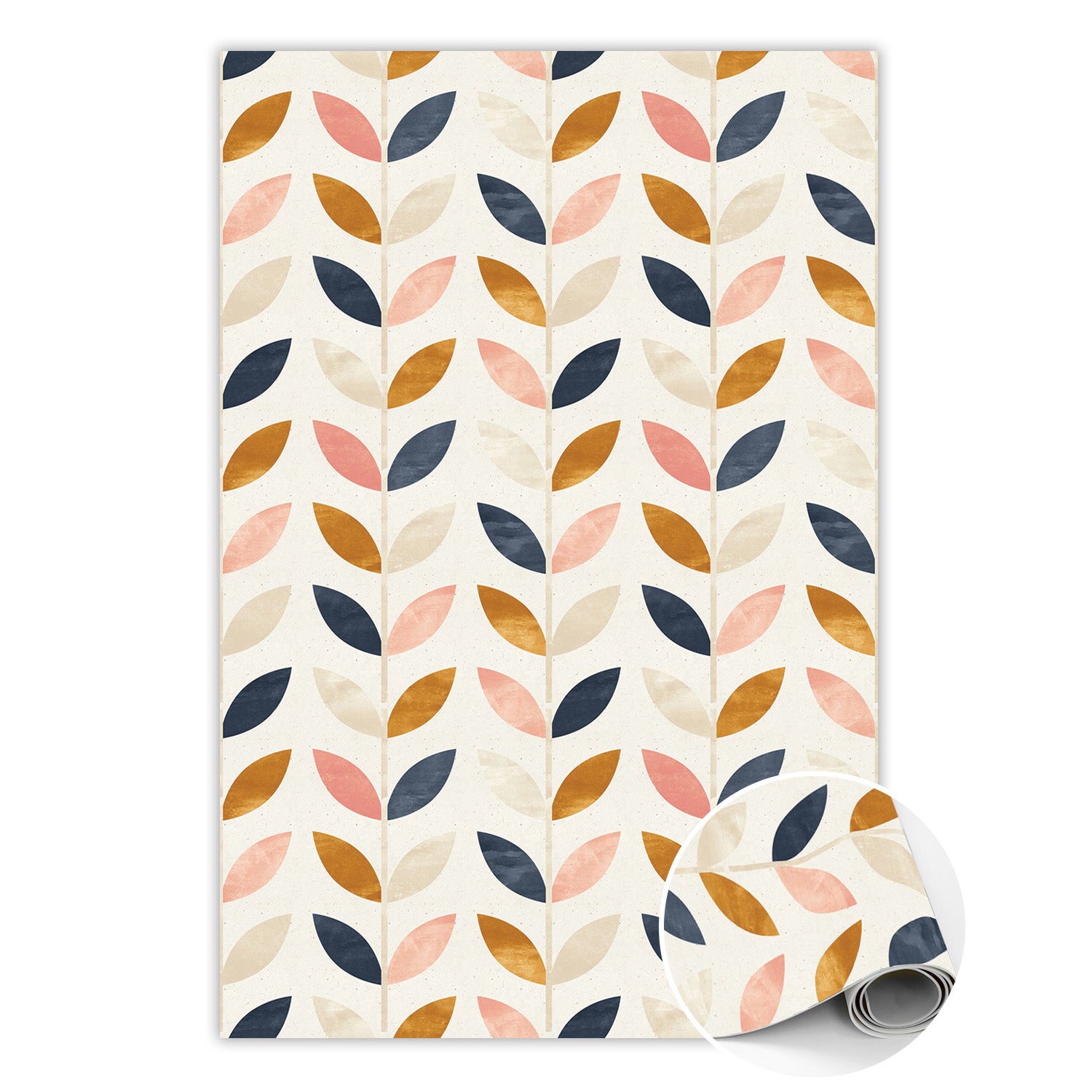 Chodnik PCV drobne listki, mata winylowa do wnętrz botaniczny motyw 80x120 cm – Tulup