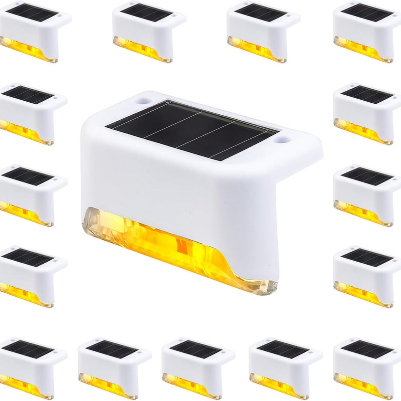 Zestaw 16 wodoszczelnych lamp LED do schodów, stopni, tarasów i dekoracji zewnętrznych (białe, ciepłe białe)