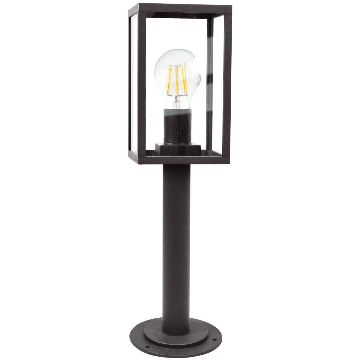Lampa ogrodowa stojąca Malmo czarna 1xE27x15W IP44 wym: 48 x 12 x 12 cm aluminium Polux