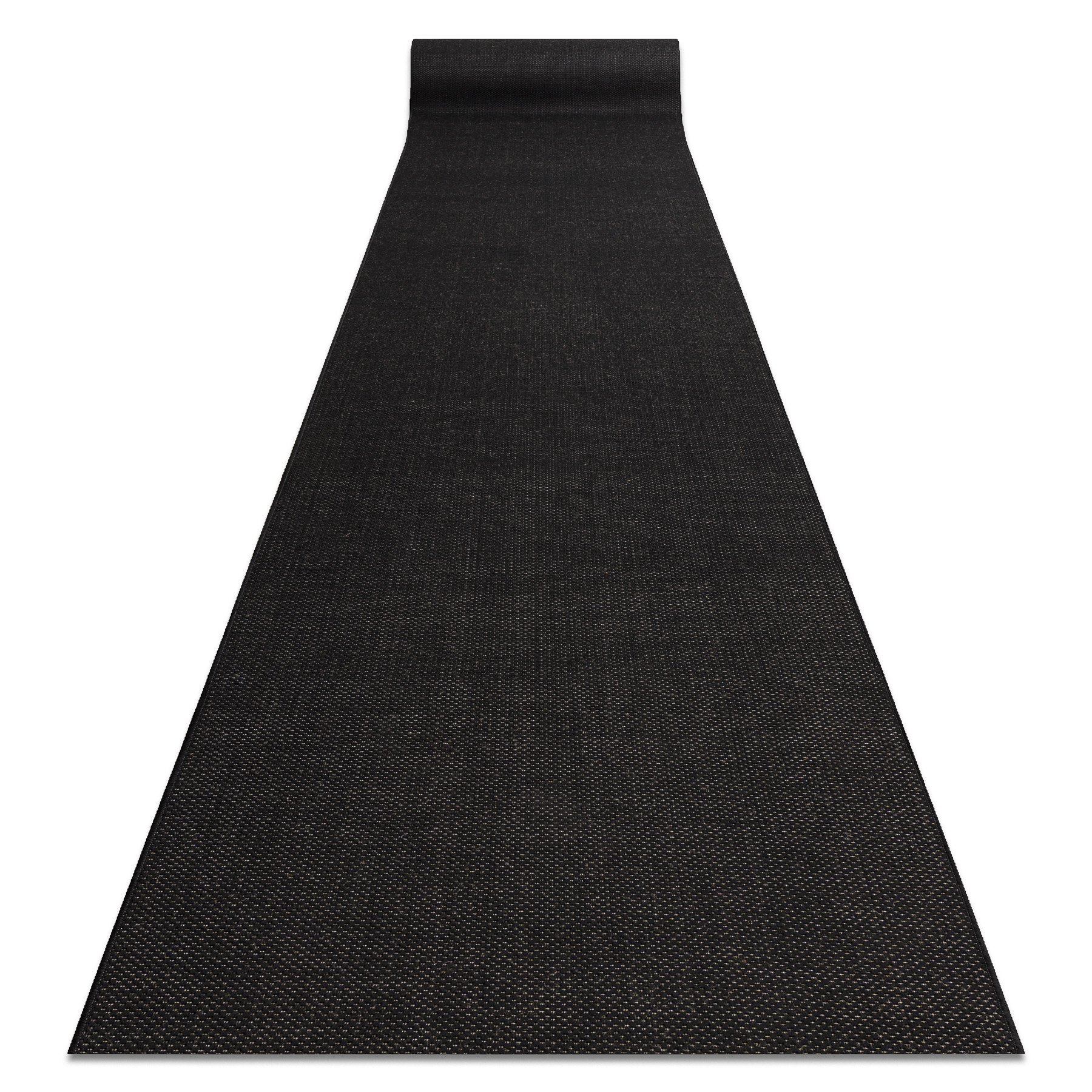 Alfombra de pasillo sizal floorlux modelo 20433 liso negro 100 cm 100x120 cm