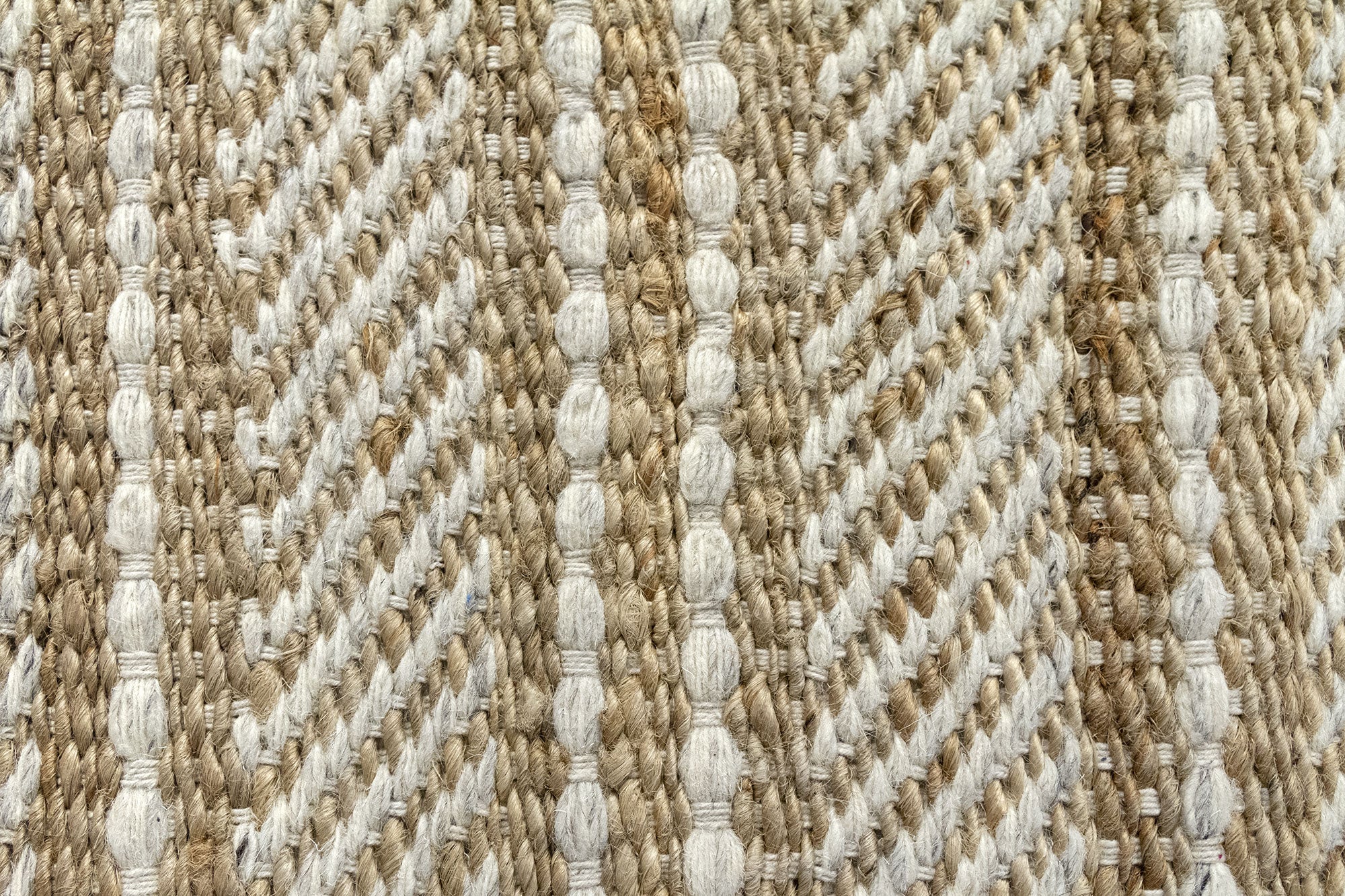 Hamid - Pack de petits tapis 60x40cm en jute et laine OLIVIA BLANCO - 4