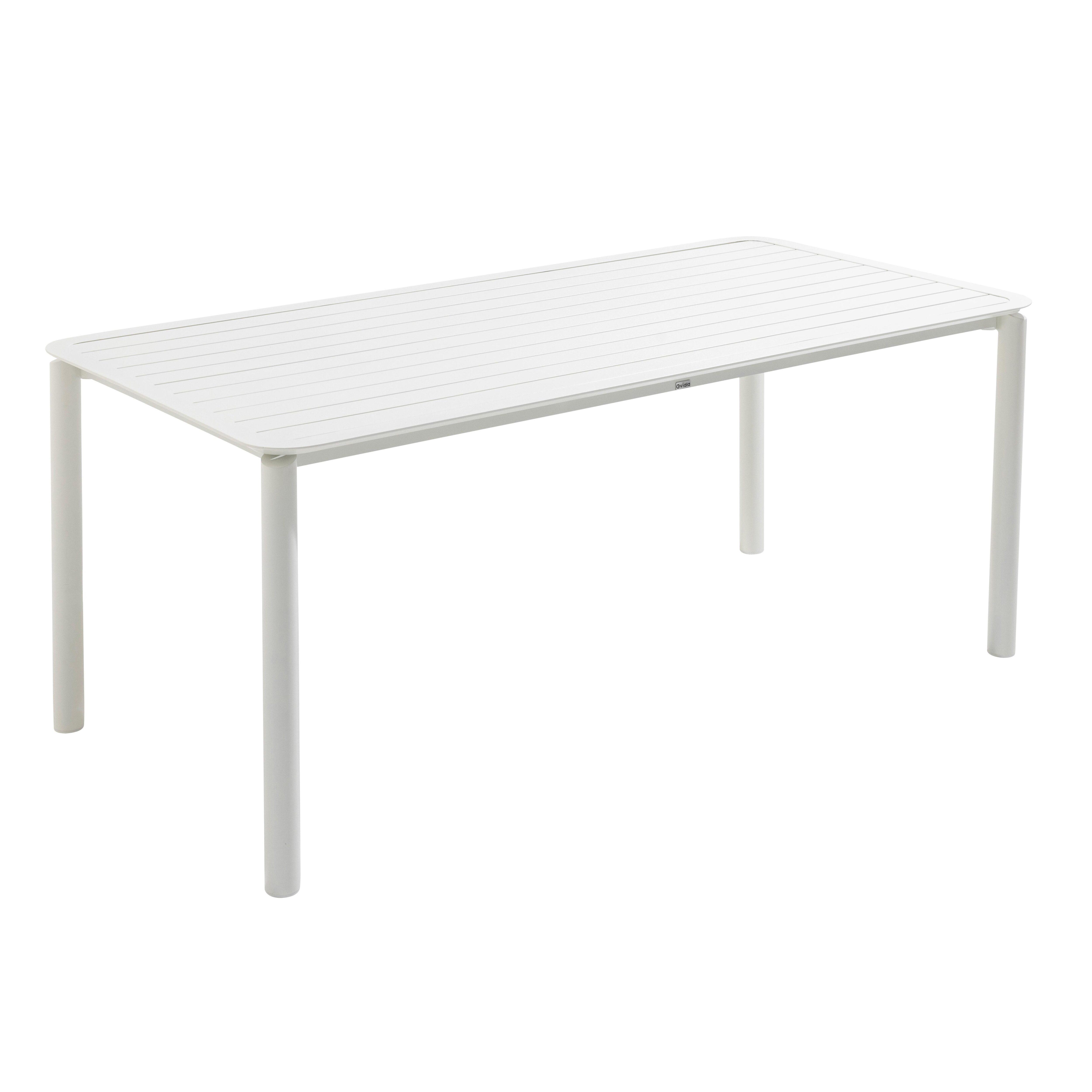 Table de terrasse rectangulaire en aluminium blanche | Leroy Merlin
