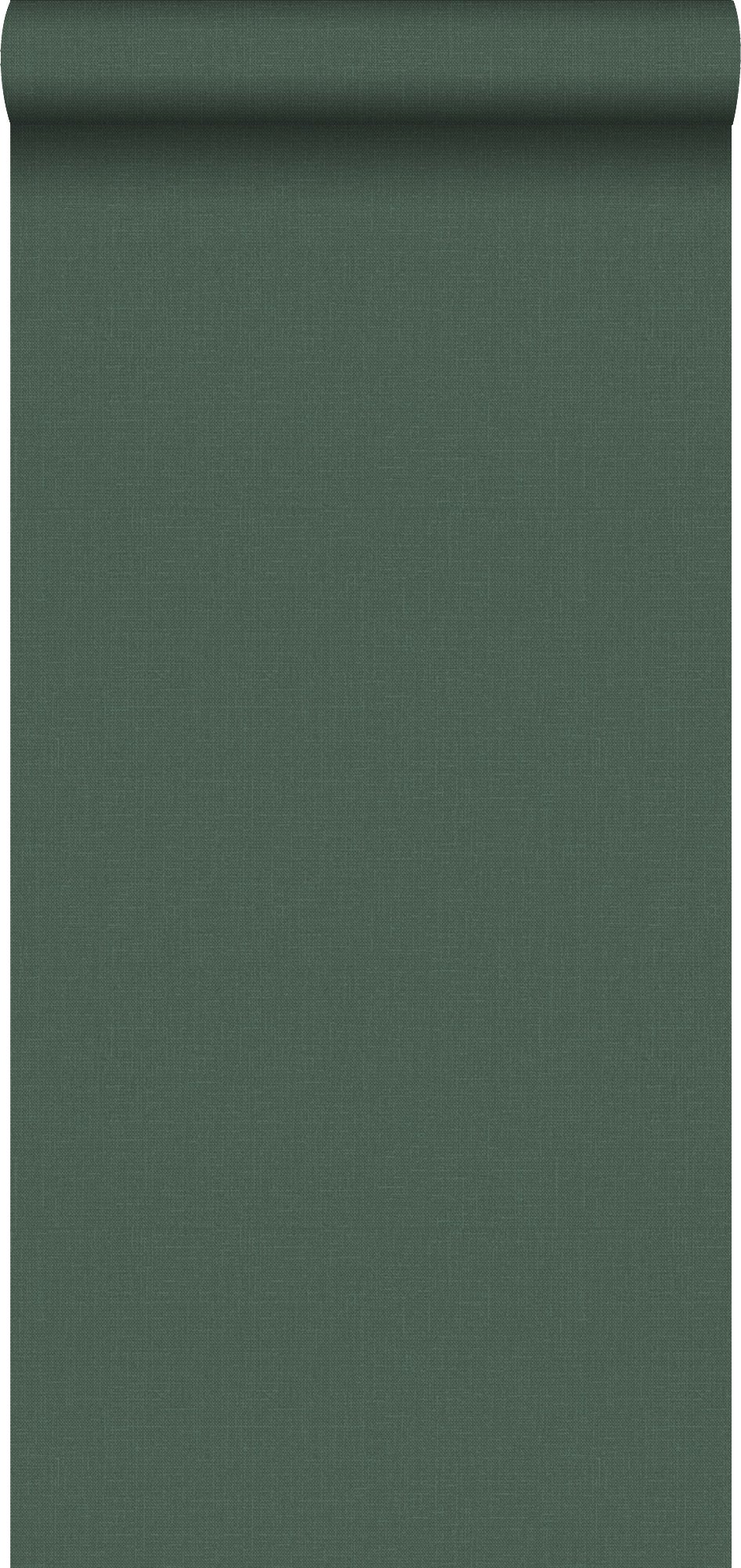 Tapeta zwykły ciemnej zieleni - 53 cm x 10.05 m - WALLS4YOU
