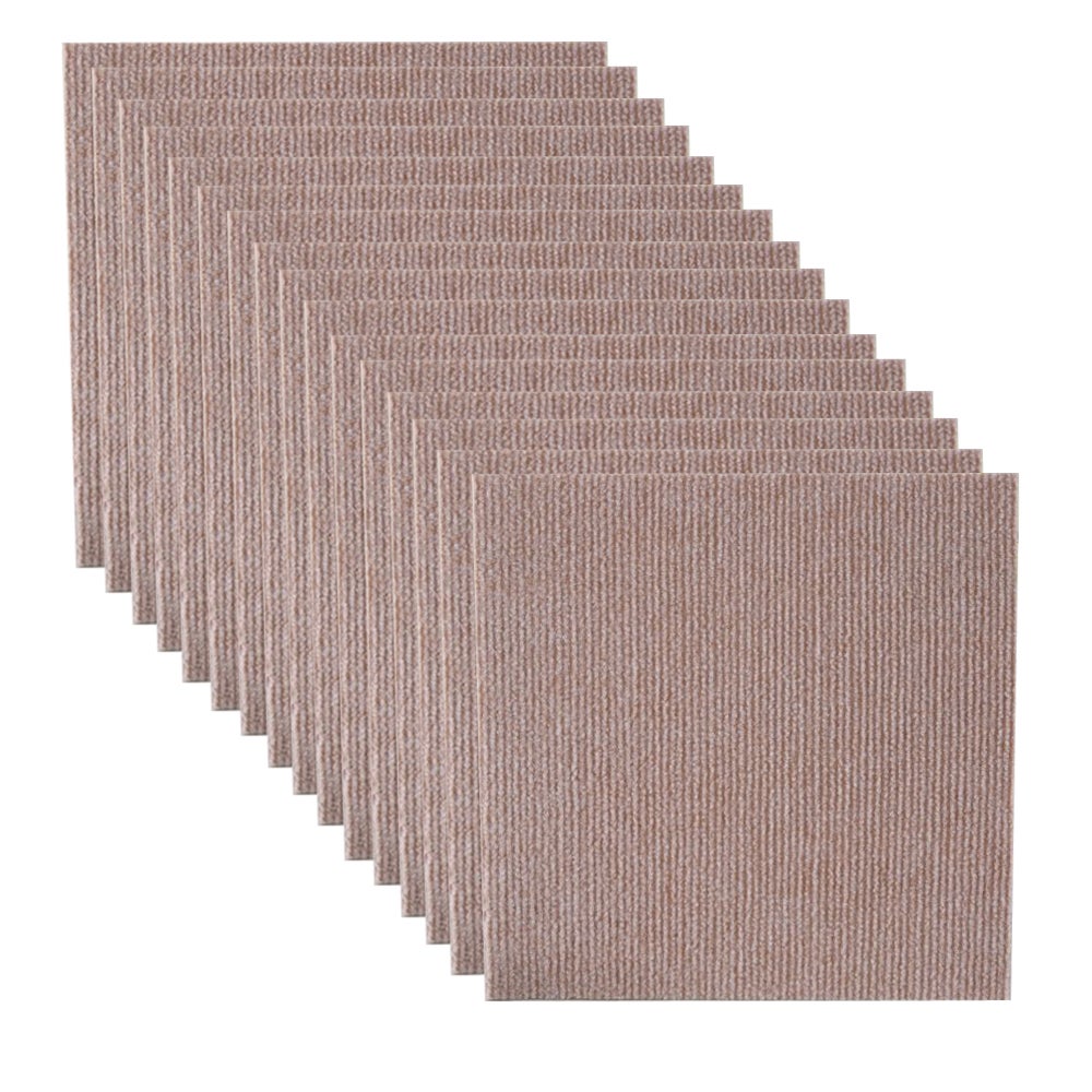 16 sztuk samoprzylepnych, antypoślizgowych mat podłogowych - łatwe w montażu, zmywalne, idealne do jadalni i na dywany, 30*30 cm, kolor wielbłądzi