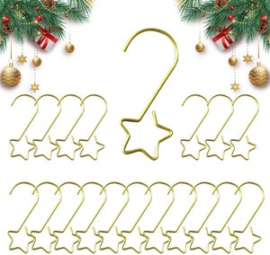 Merryxmas 150 Ganci per Albero di Natale: Oro e Argento, a Forma di S, per Palline e Decorazioni Natalizie