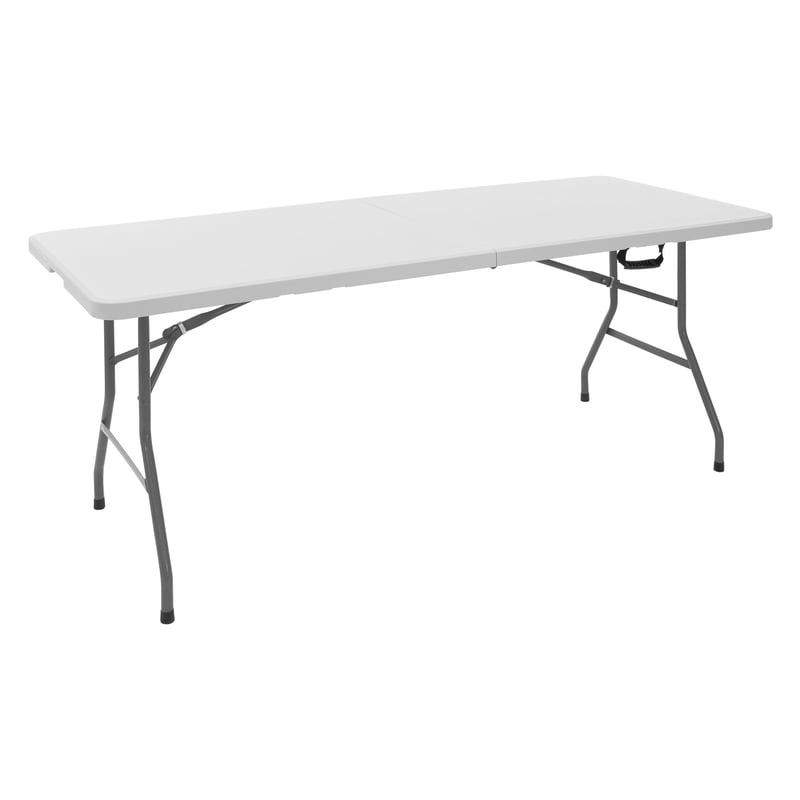 Camping Table Folding Table Garden Table Buffet Table White Foldable 180x90x74cm
