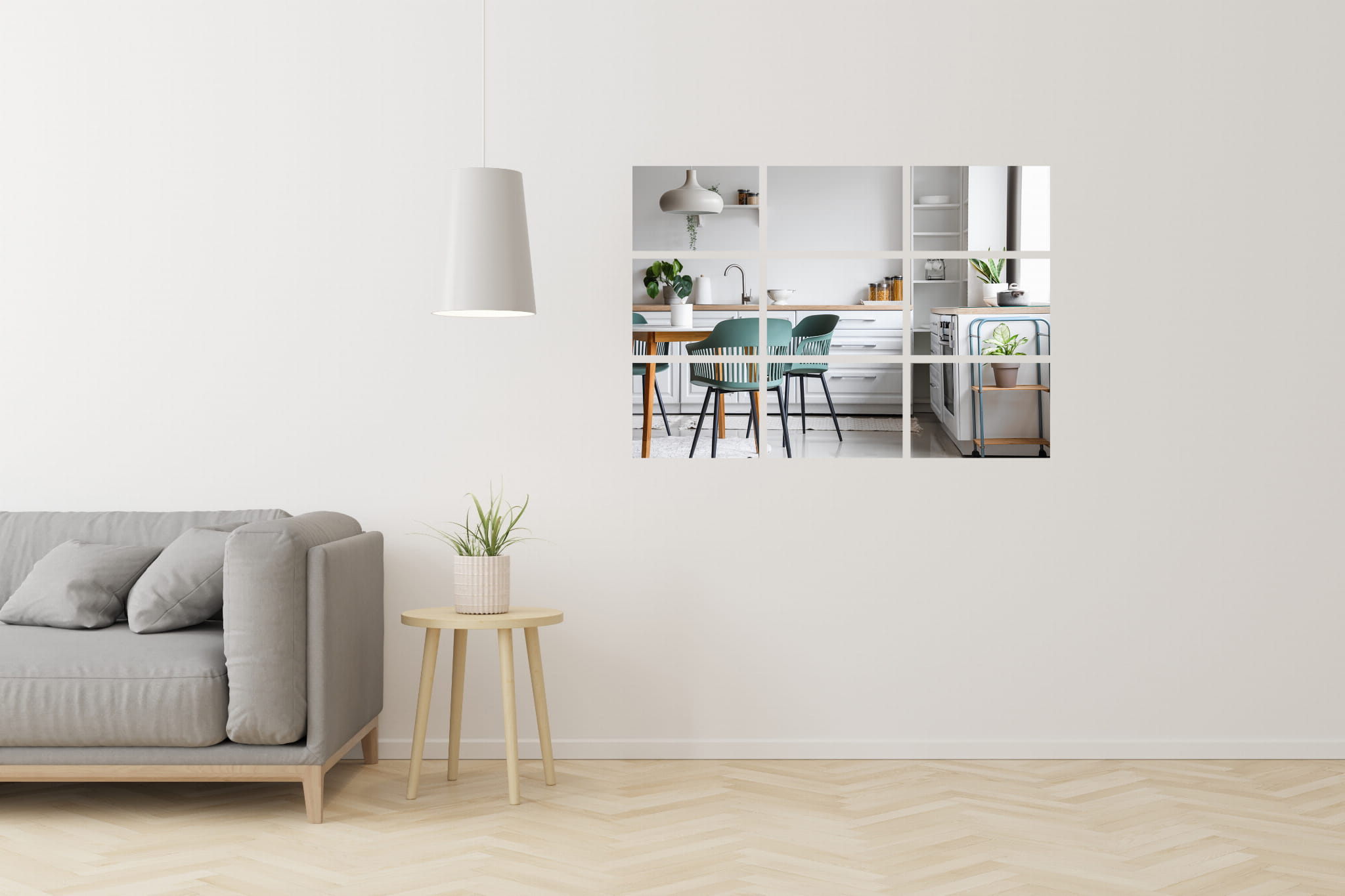 Lot de 9 miroirs muraux adhésifs 21x30 cm avec patchs artistiques BD - 7