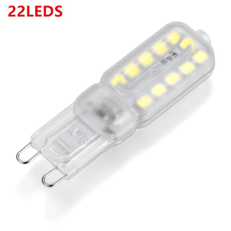 Lot de 5 ampoules LED G9 Blanc Naturel 4000K-4500K 22 SMD 2835 LED 5 W AC 110V-140V Ampoule lumineuse, PC transparent - 4