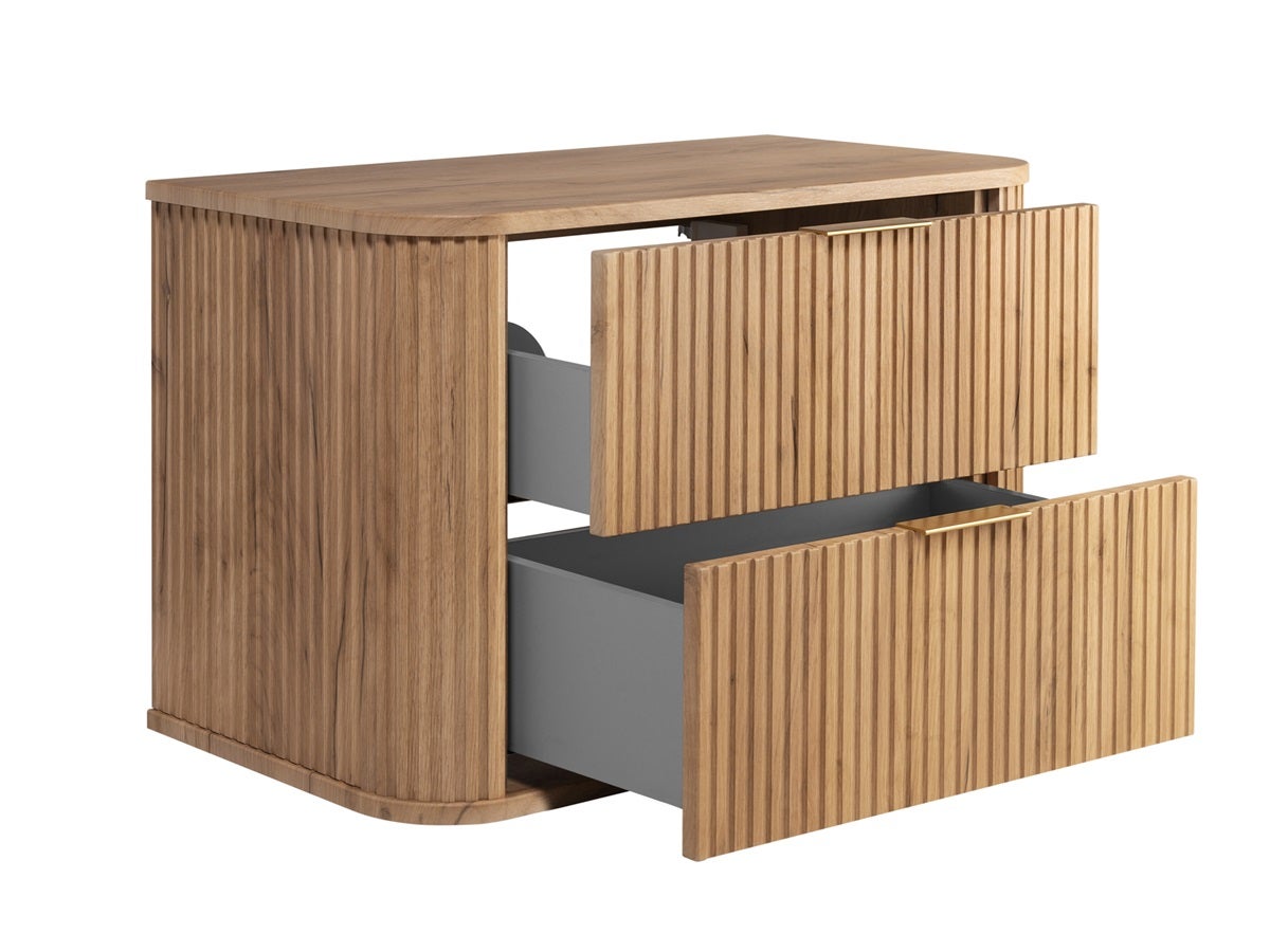 Meuble sous vasque à suspendre GLAMOUR CHÊNE CRAFT D'OR 80 cm - 5