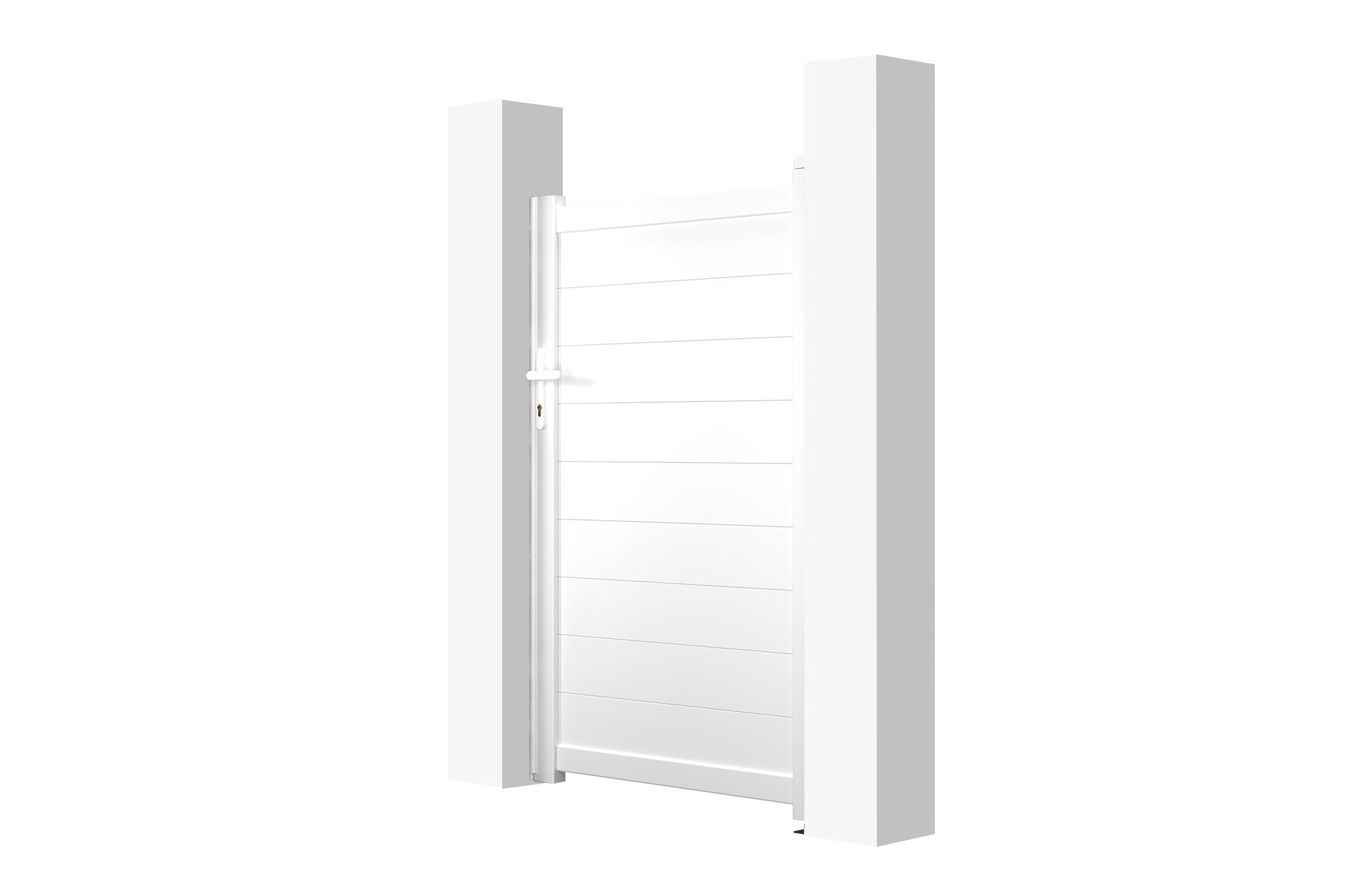 Portillon aluminium 1 m H.160 cm blanc EIGER - 4