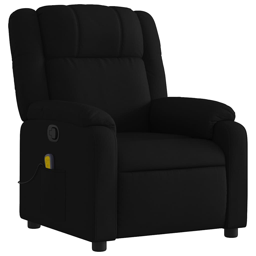 Fauteuil de massage inclinable en tissu noir - 4