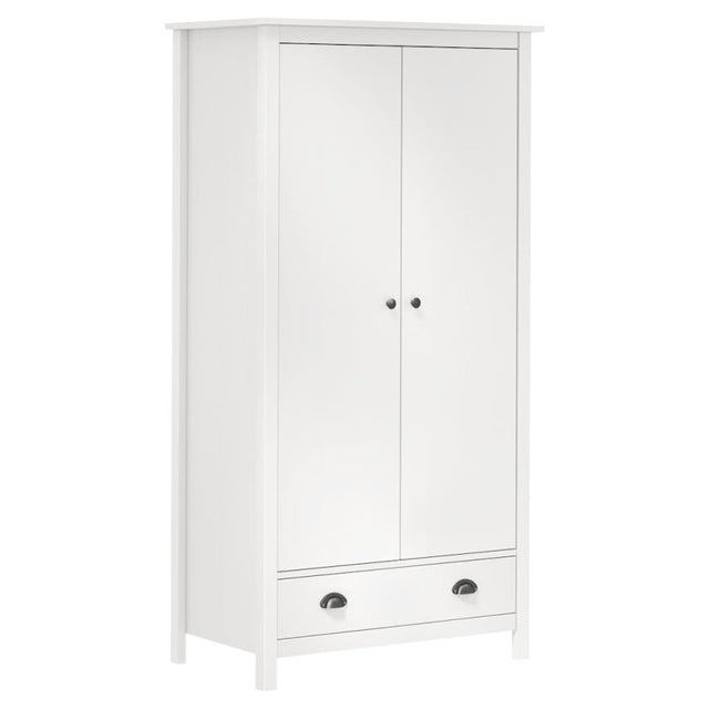 Petite Armoire Penderie Blanche - 2 Portes - Bois - État Neuf - Leroy Merlin