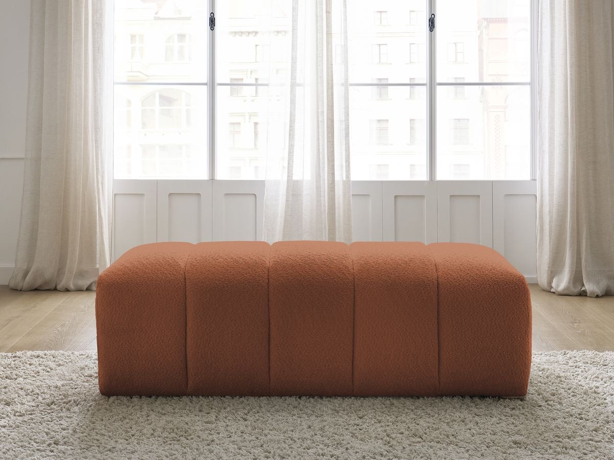 Pouf pour canapé modulable ANNECY tissu bouclette BOBOCHIC 1 place ...