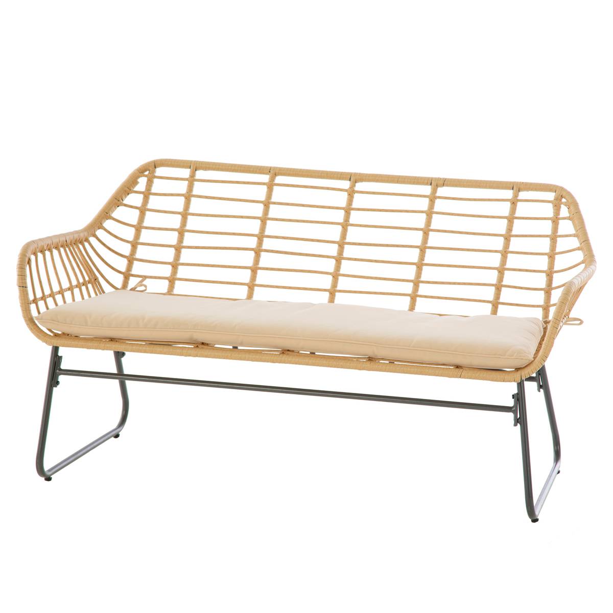 Salon de jardin Lambada Sésame avec table basse rectangulaire - Hespéride - 3