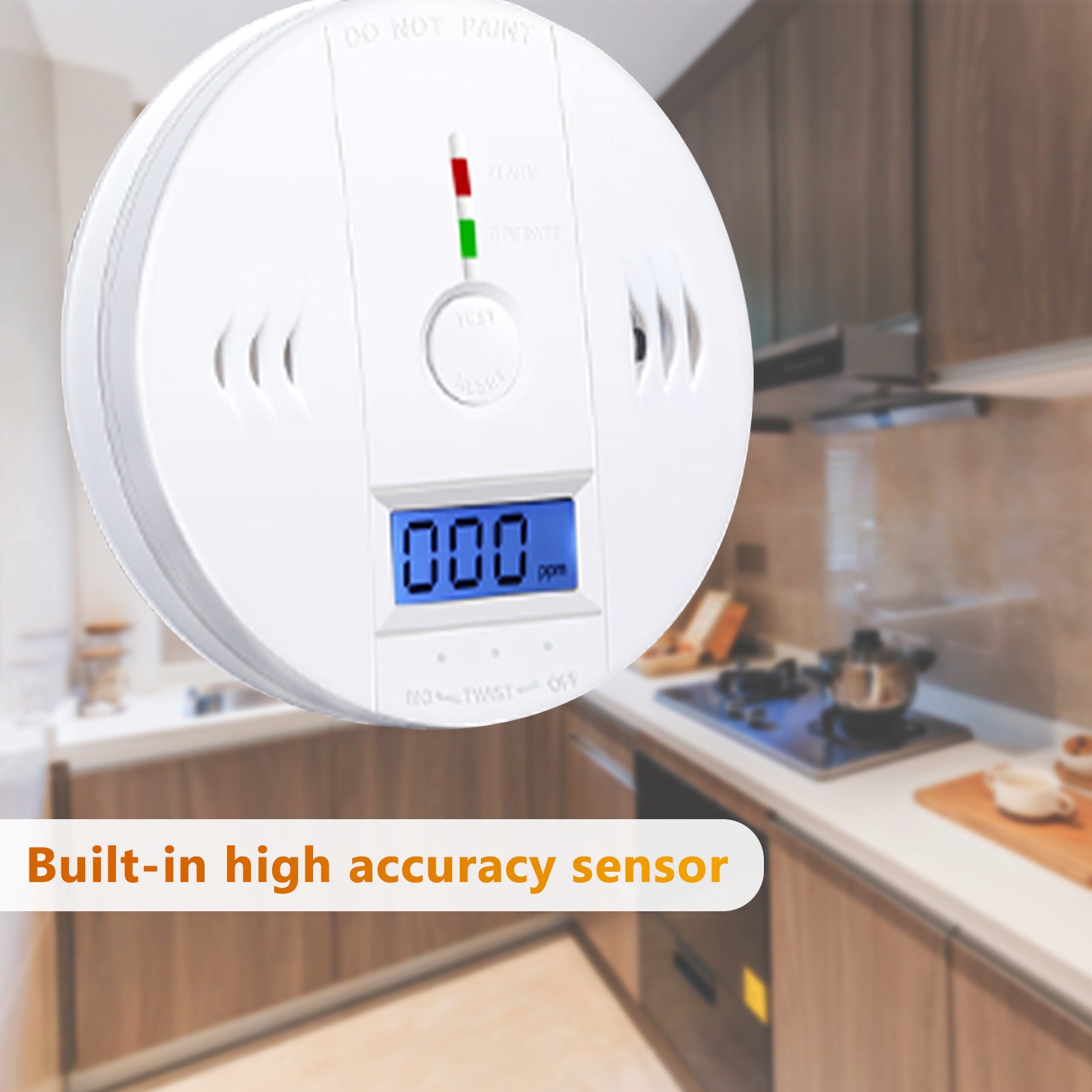 1pcs Détecteur de Monoxyde de Carbone - Alarme 85 dB avec capteur électronique pour une protection efficace - 2
