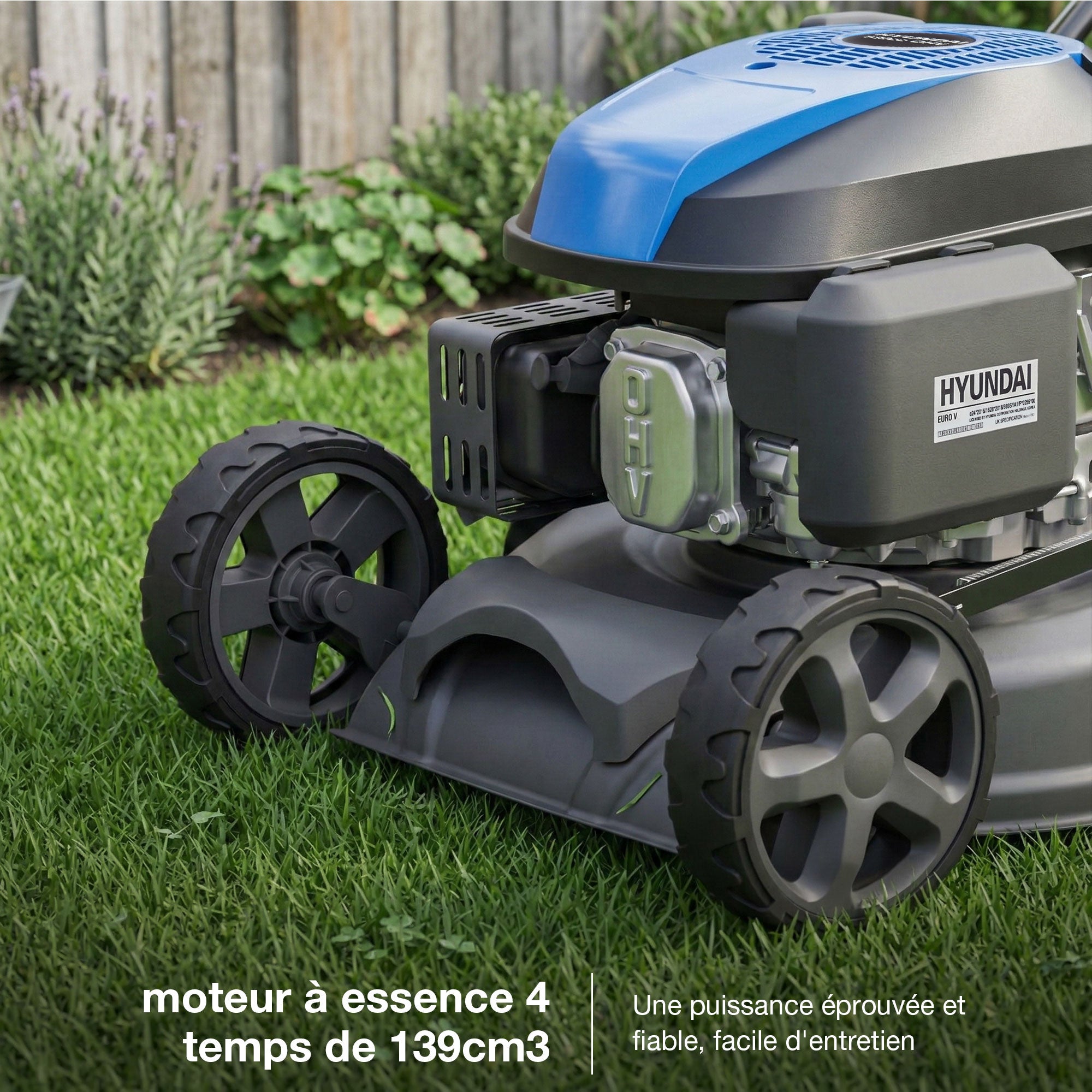 Hyundai Tondeuse à Gazon Thermique Autotractée 43 cm 139 cm3 4-en-1 Mulching - 5