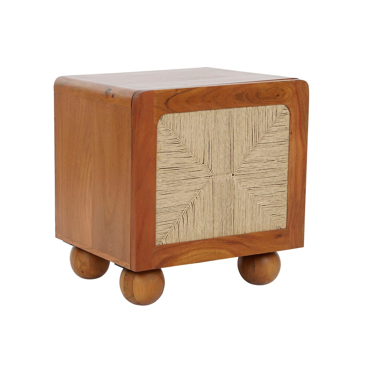 Reposapiés De Yute Natural DKD Home Decor - Medidas 60x30x40 Cm, Estilo Urbano, Color Marrón