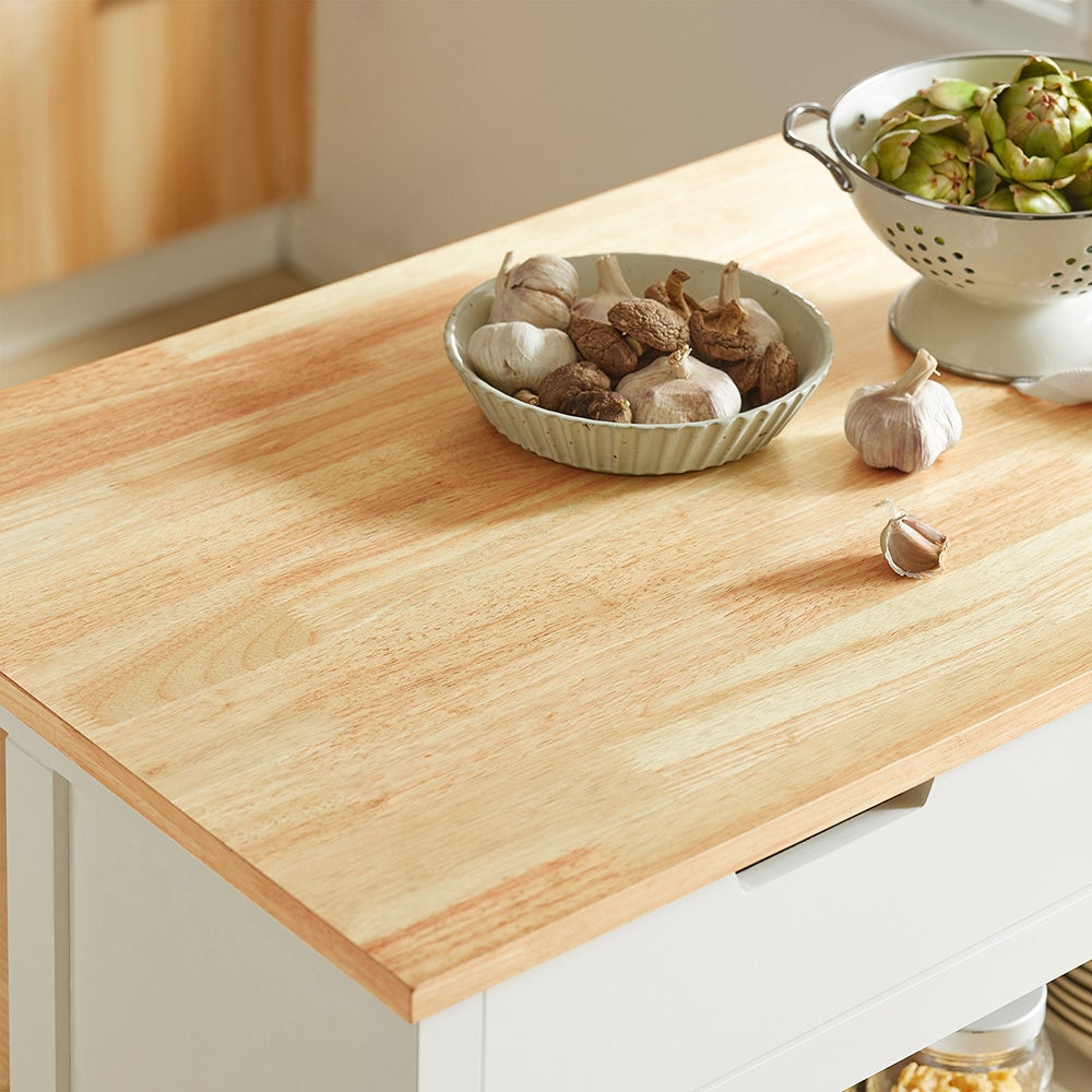SoBuy FKW74-WN Meuble de Cuisine Desserte de Cuisine à Roulettes Table Roulante Meuble de Rangement pour Cuisine et Salon - 5