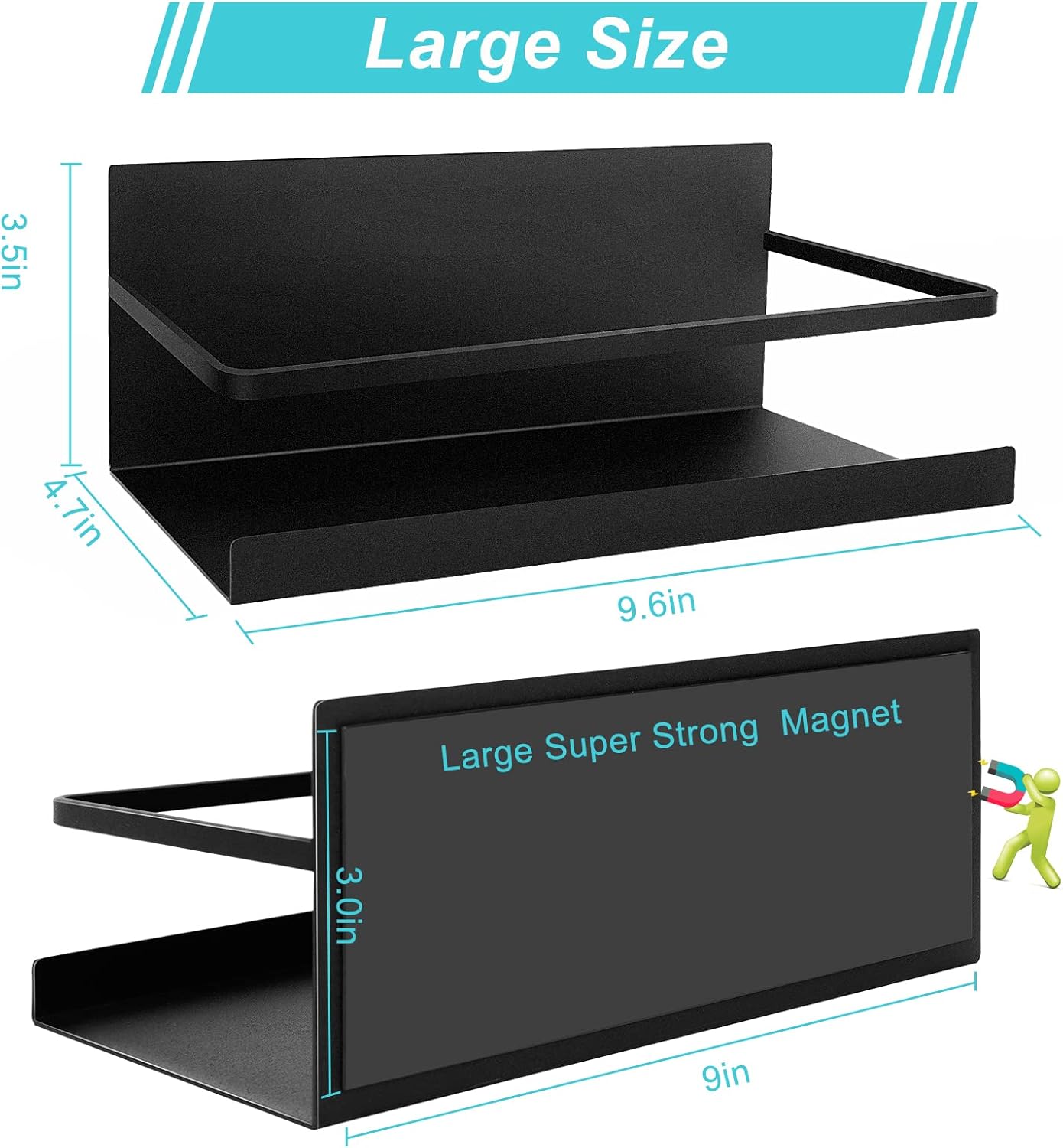 Etagere Frigo Étagère à épices Magnétique Pour Réfrigérateur Avec 2 Crochets Etagere Epices Cuisine