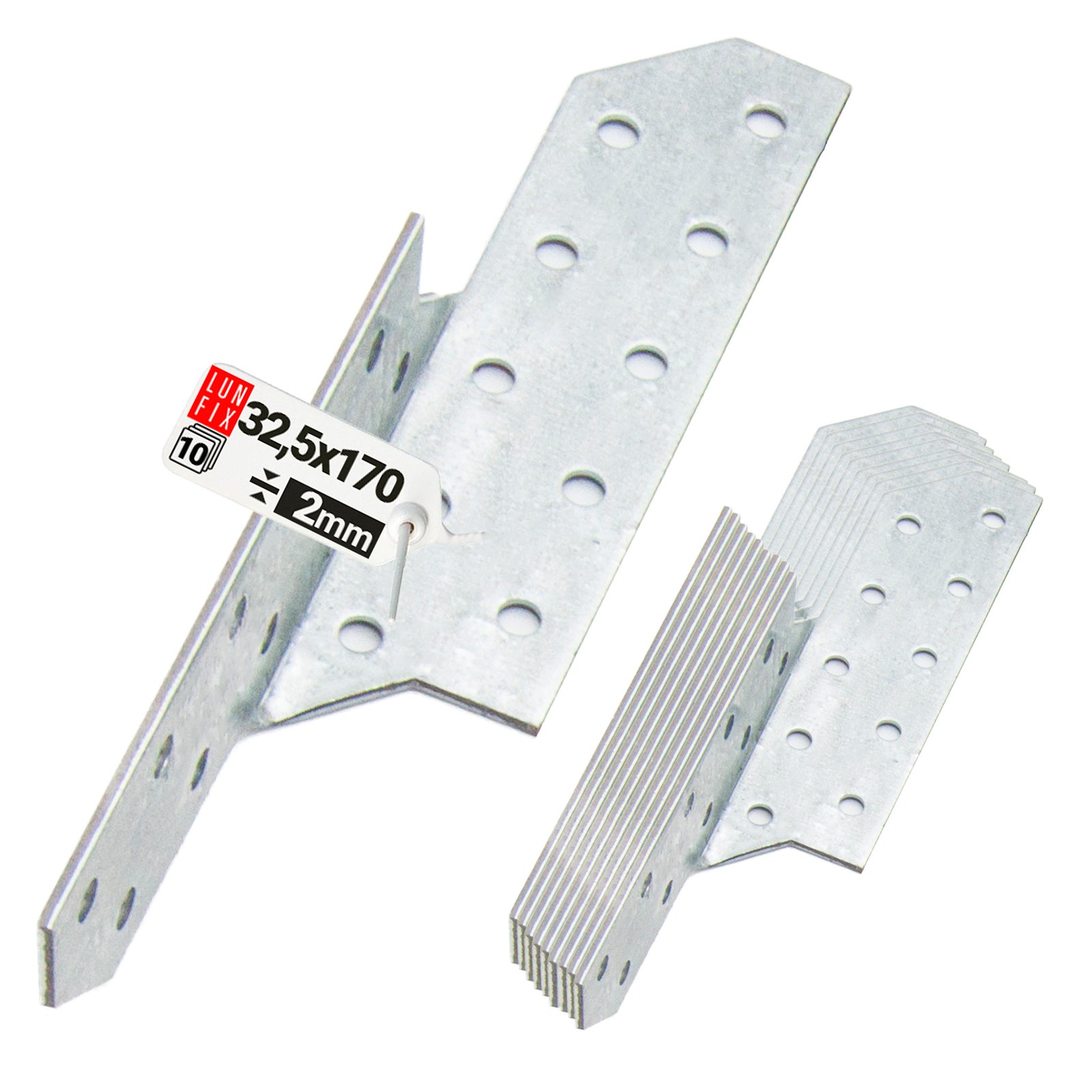 Łącznik krokwiowy 32,5x170 mm lewy 10 szt.