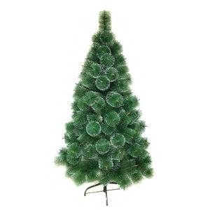 Albero di Natale da Tavolo Artificiale da 17,7 Pollici, Mini Albero di Natale con Luci e Ornamenti a Stringa di LED Piccolo Albero di Natale Floccato di Neve per Decorazioni Natalizie da
