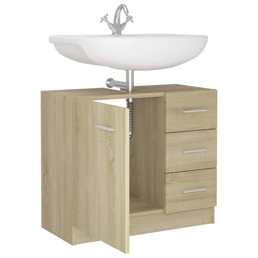 Maison Exclusive - Mobile Sottolavabo Rovere Sonoma 63x30x54 cm Legno Multistrato - 4