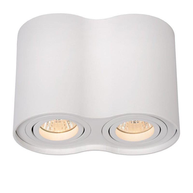Reflektor sufitowy Spot TUBE biały 2xGU10x50W wym: 12,5 x 19,5 x 9,5 cm IP20 Lucide