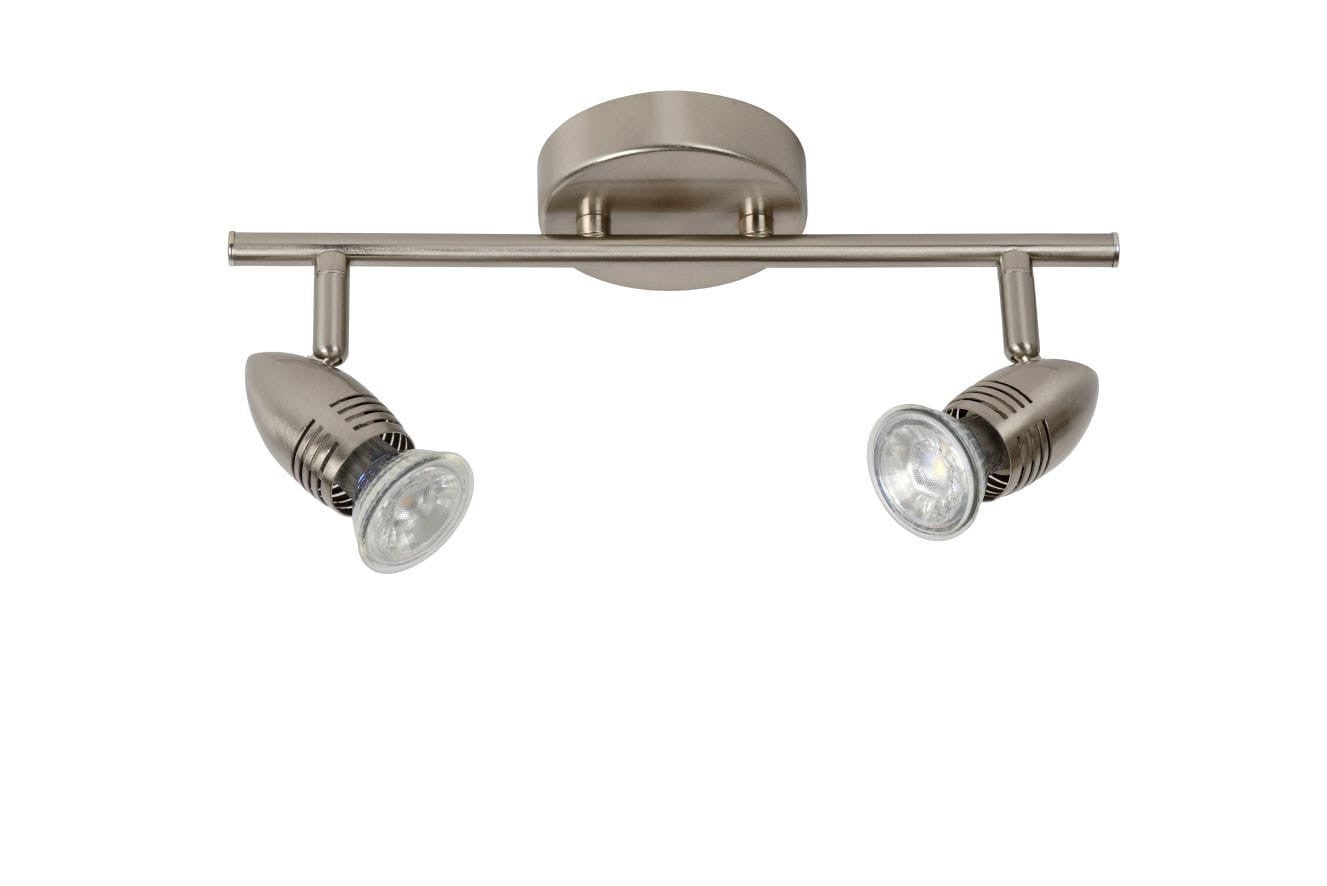 Spot plafond CARO-LED - Chrome Dépoli - 2xGU10 (MR16) - Lucide - 2