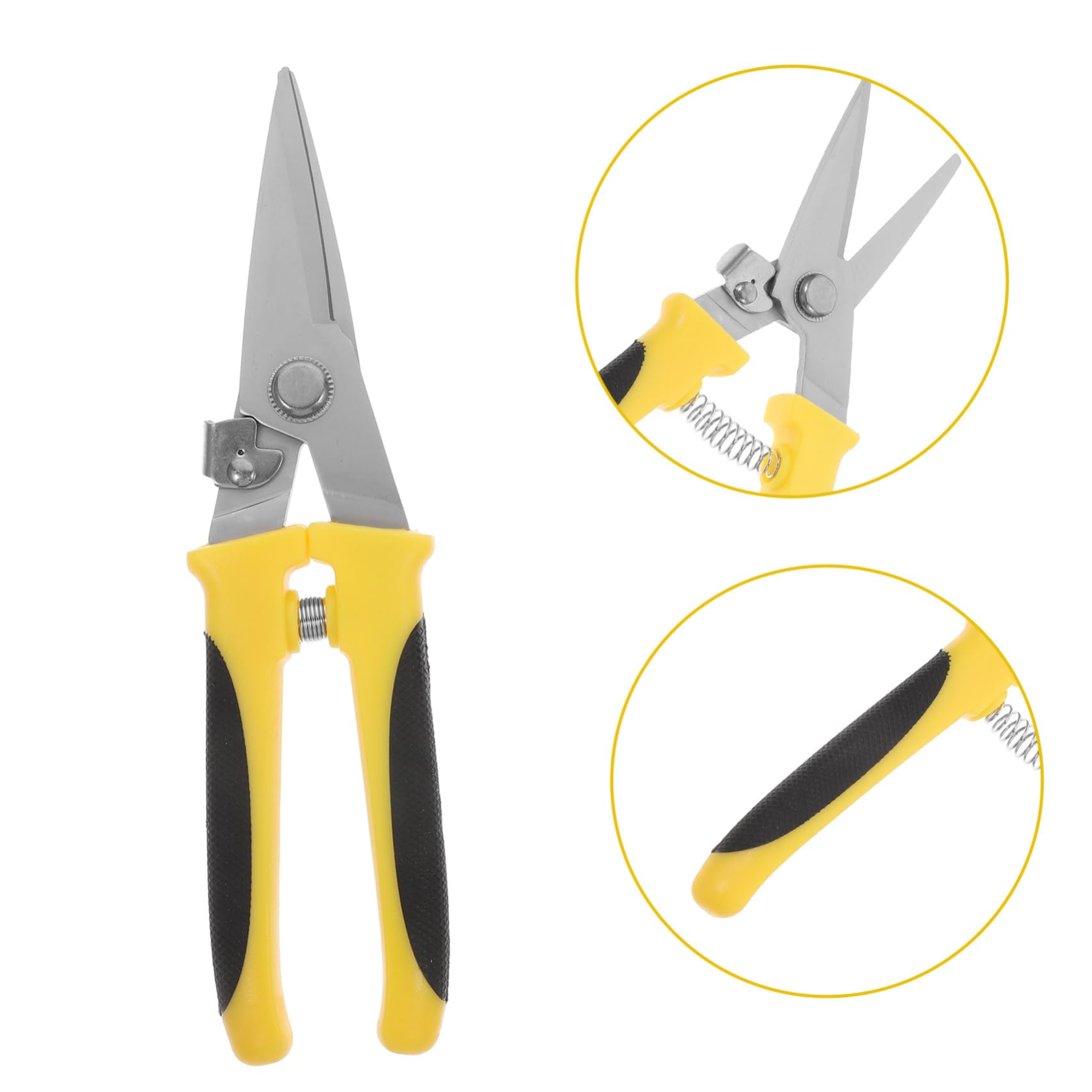 Forbici in acciaio inossidabile antiscivolo, utensile multifunzionale per il taglio della lamiera, utensile da taglio manuale ergonomico con impugnatu - 3