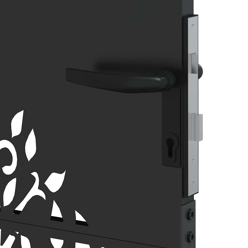 Porte de Jardin Noir 110 x 105 cm Acier peint par poudre vidaXL - 7